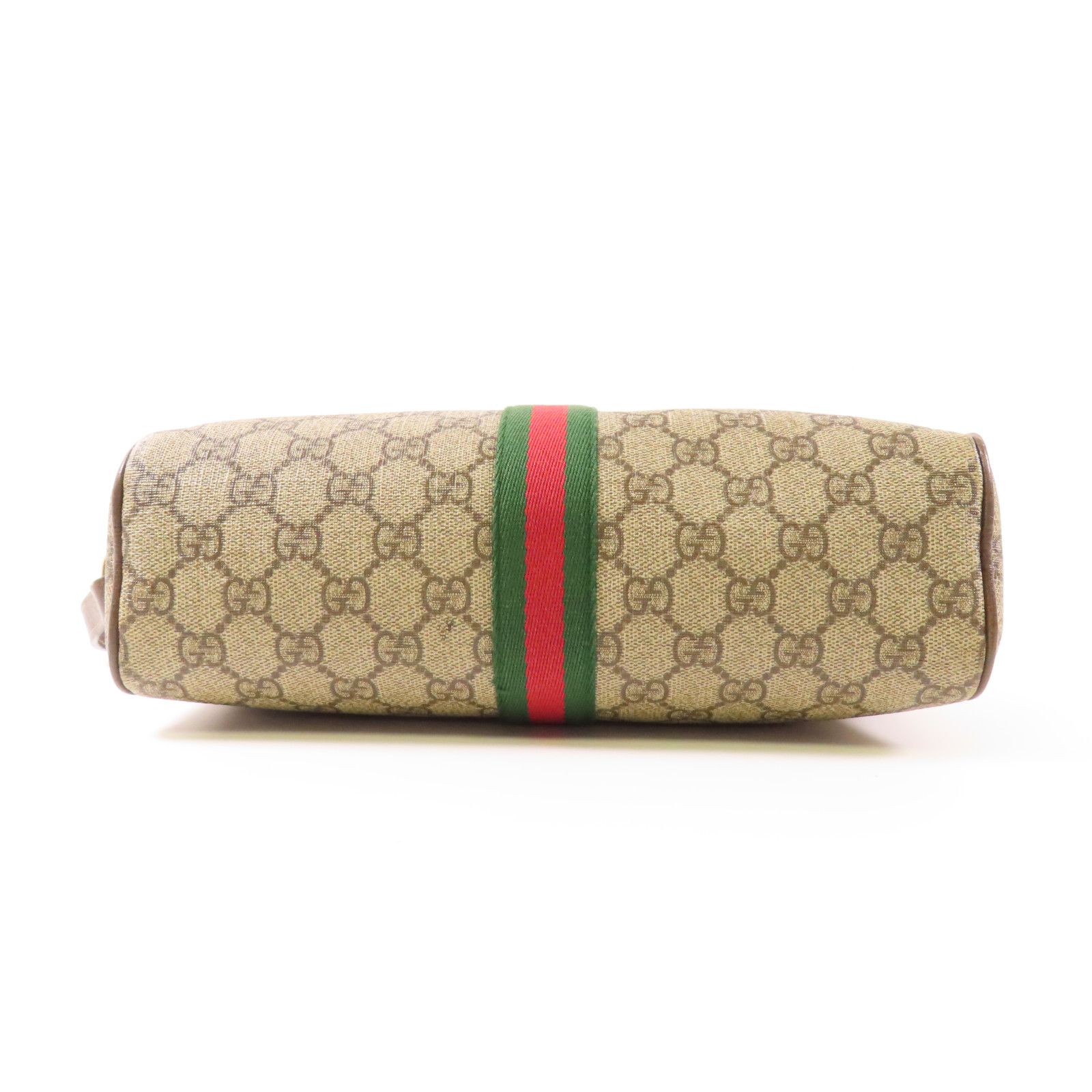 Gucci Painted Canvas Ophidia Crossbody Bag Golden Shoulder Bag Brown Beige/brown Pvc Coated Canvas 5170