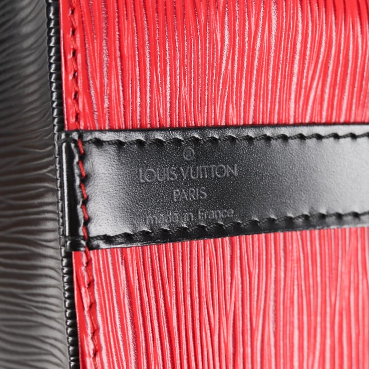 Louis Vuitton Epi Petit Noe Shoulder Bag Bicolor Black Red M 44017 Auth