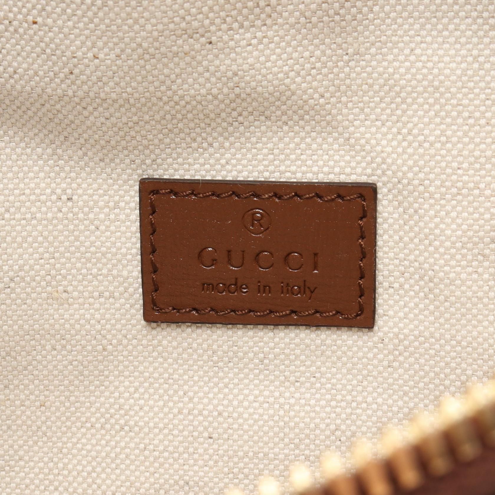 Gucci GG Supreme Monogram Textured Calfskin Retro Interlocking G Belt Bag