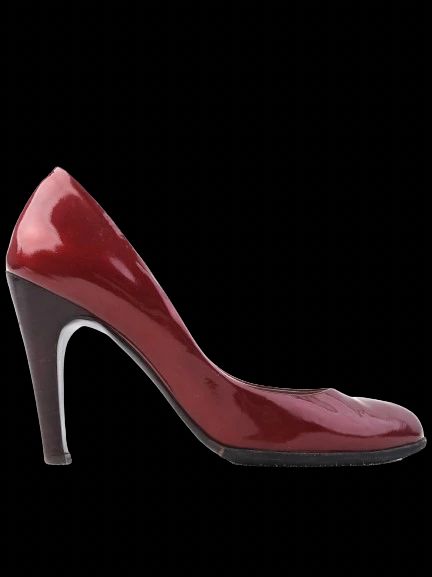 Excellent Salvatore Ferragamo Red Leather High-Heeled Pumps Size 38.5