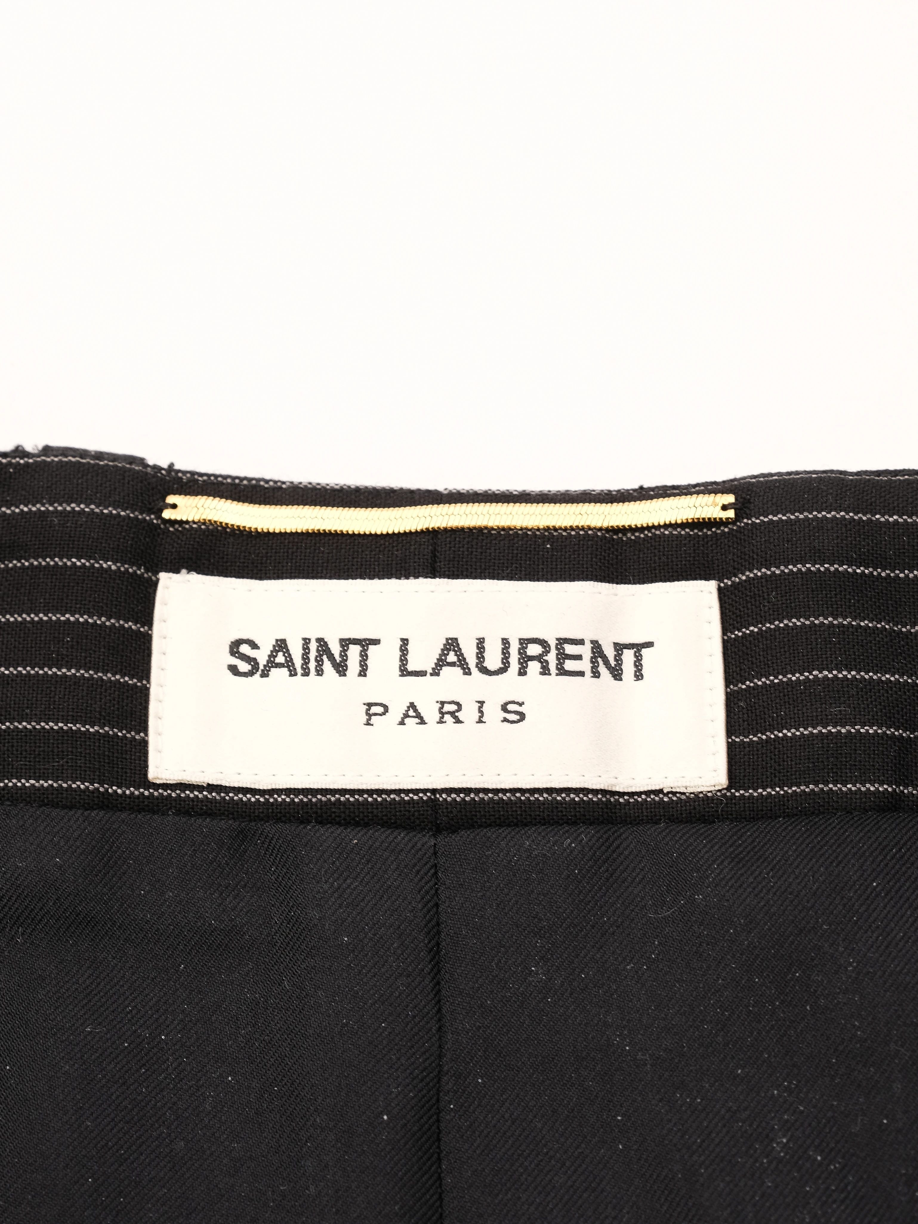 Excellent Saint Laurent Black Pinstripe Blazer Size M Women