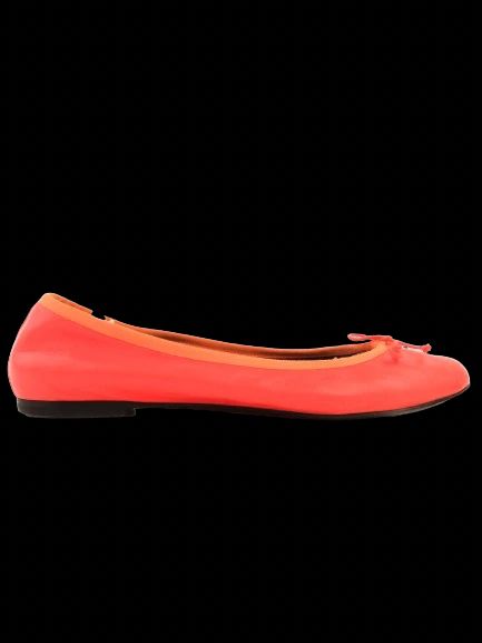 Excellent Saint Laurent Orange Leather Ballet Flats Size 38