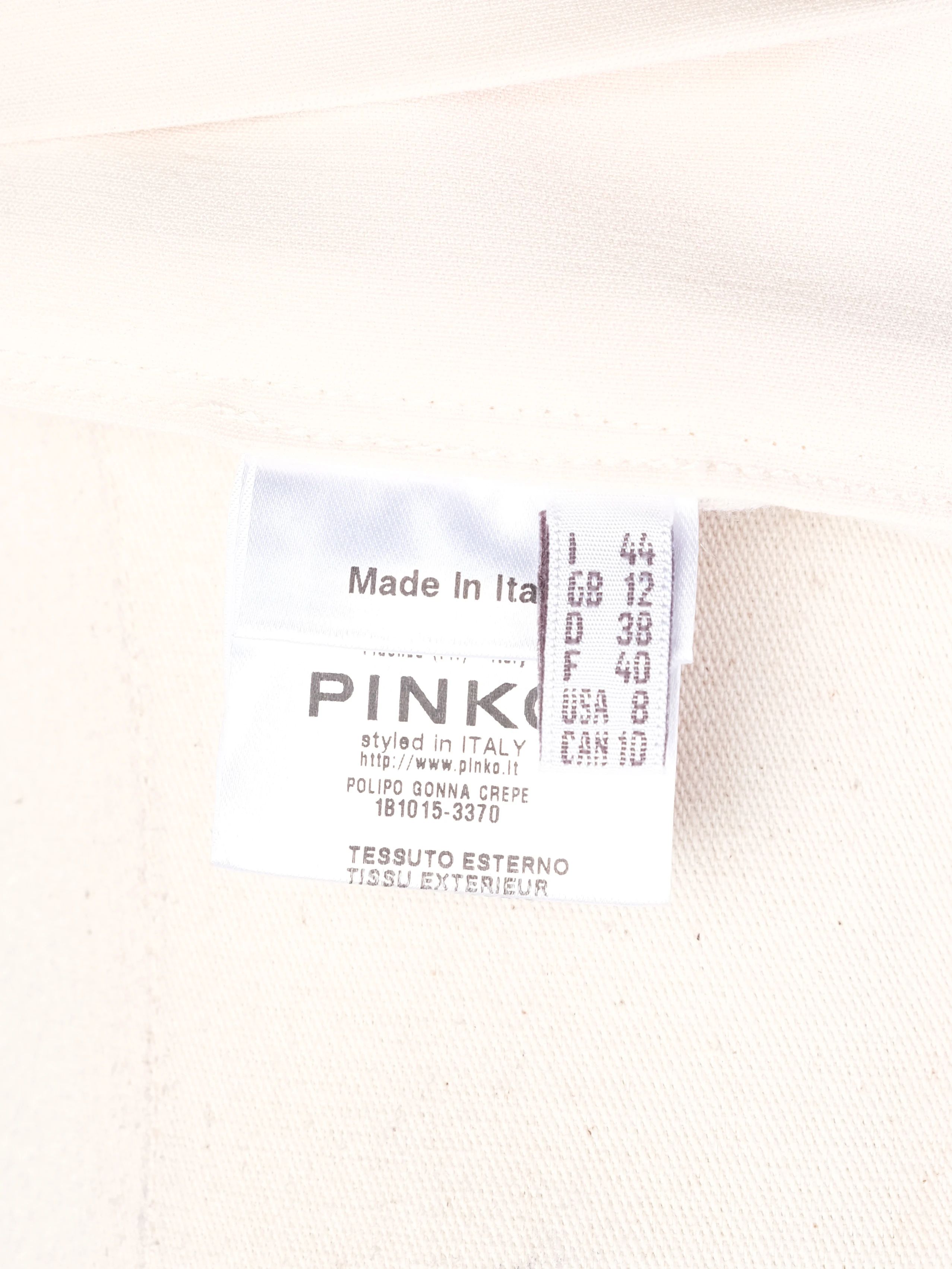 Excellent Pinko White Pleated Skirt in Viscose Size M