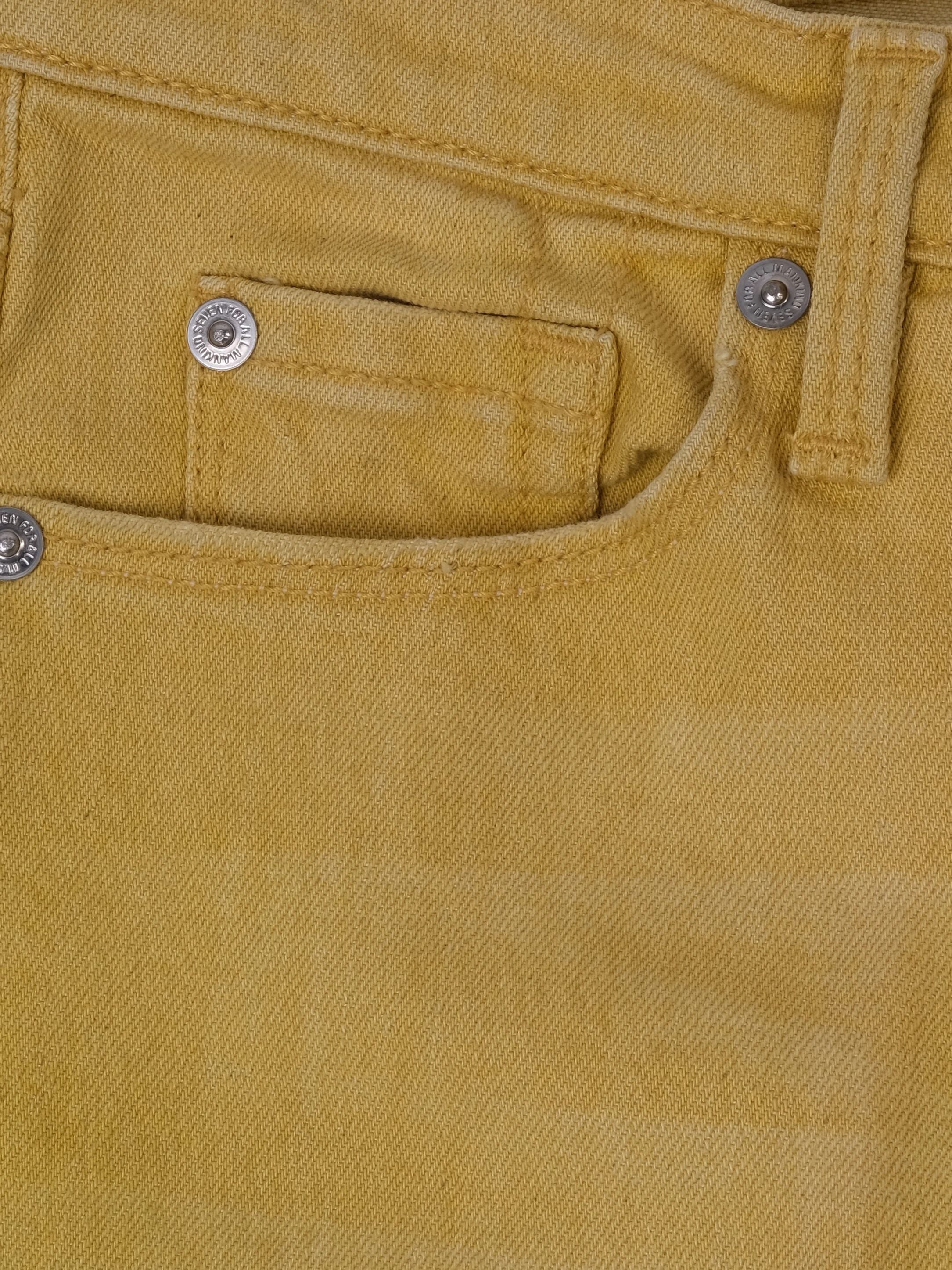 Excellent 7 For All Mankind Yellow Flared Jeans Size M Women
