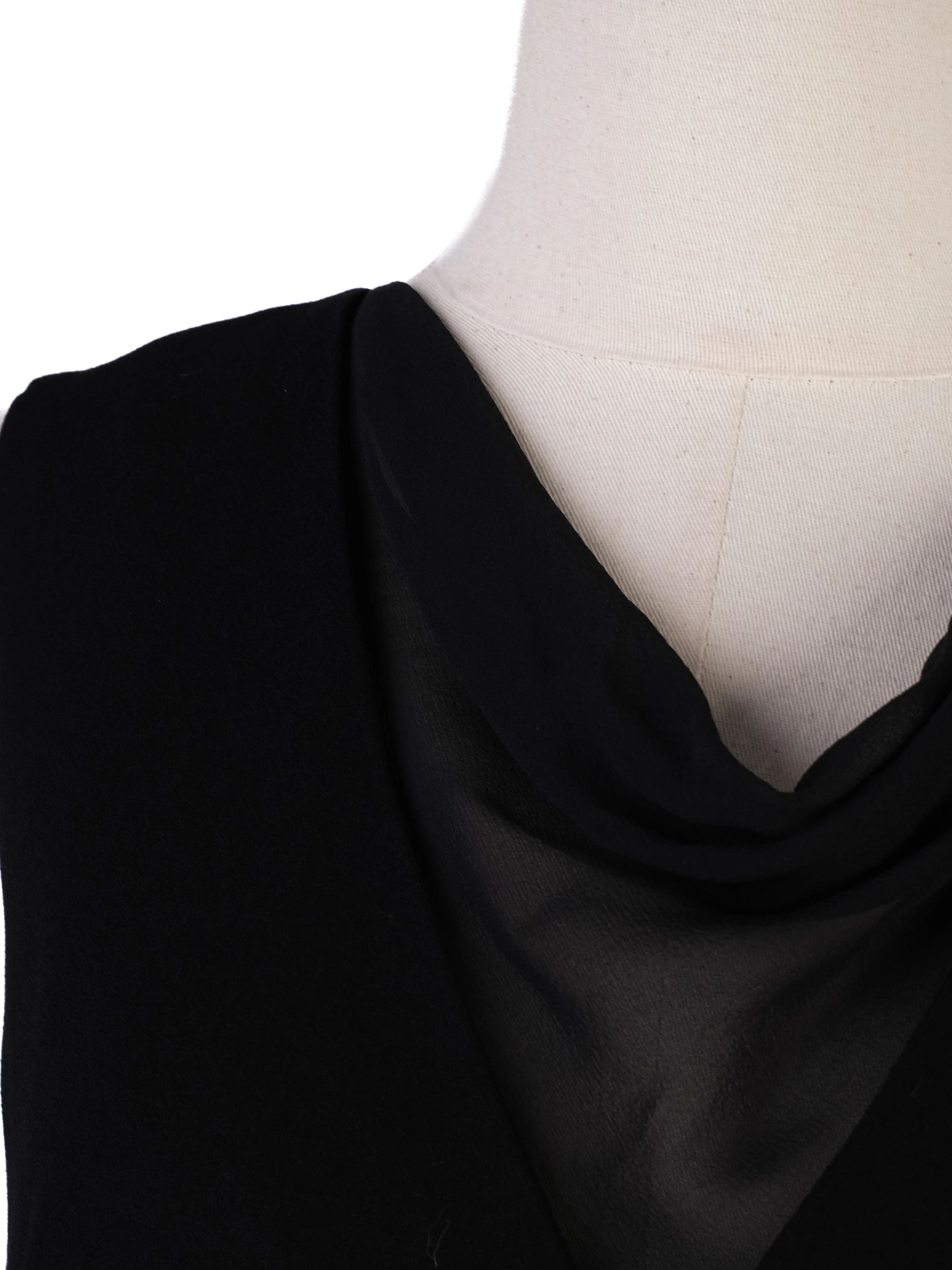 Excellent DKNY Black Sleeveless Dress Polyester V-Neck Size XS