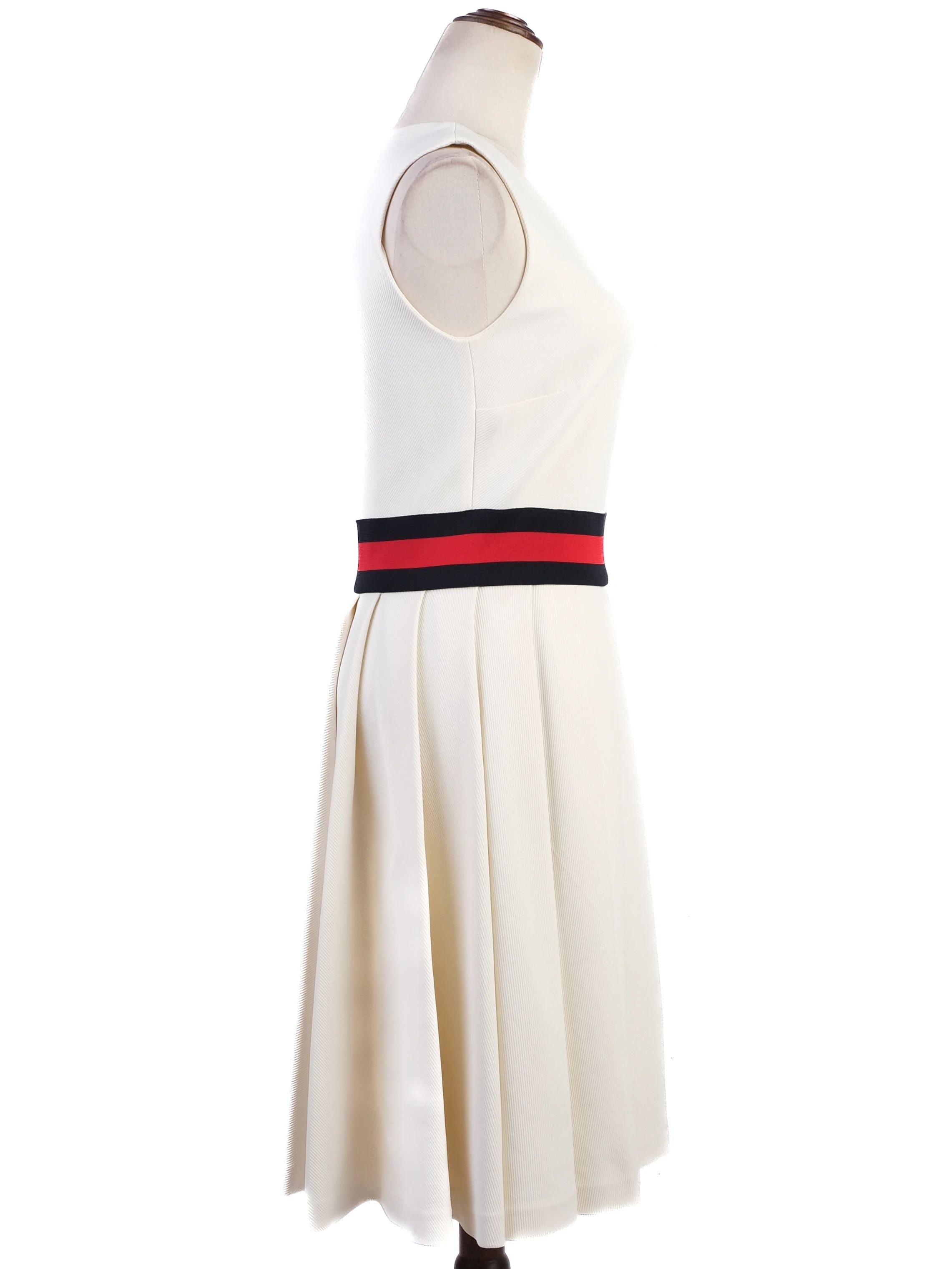 Gucci Excellent Condition White Nylon Sleeveless Dress Size S