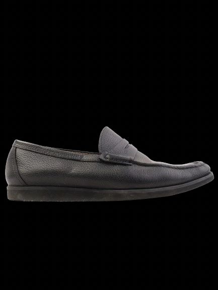 Excellent Aldo Brue Black Leather Loafers Size 39 for Men