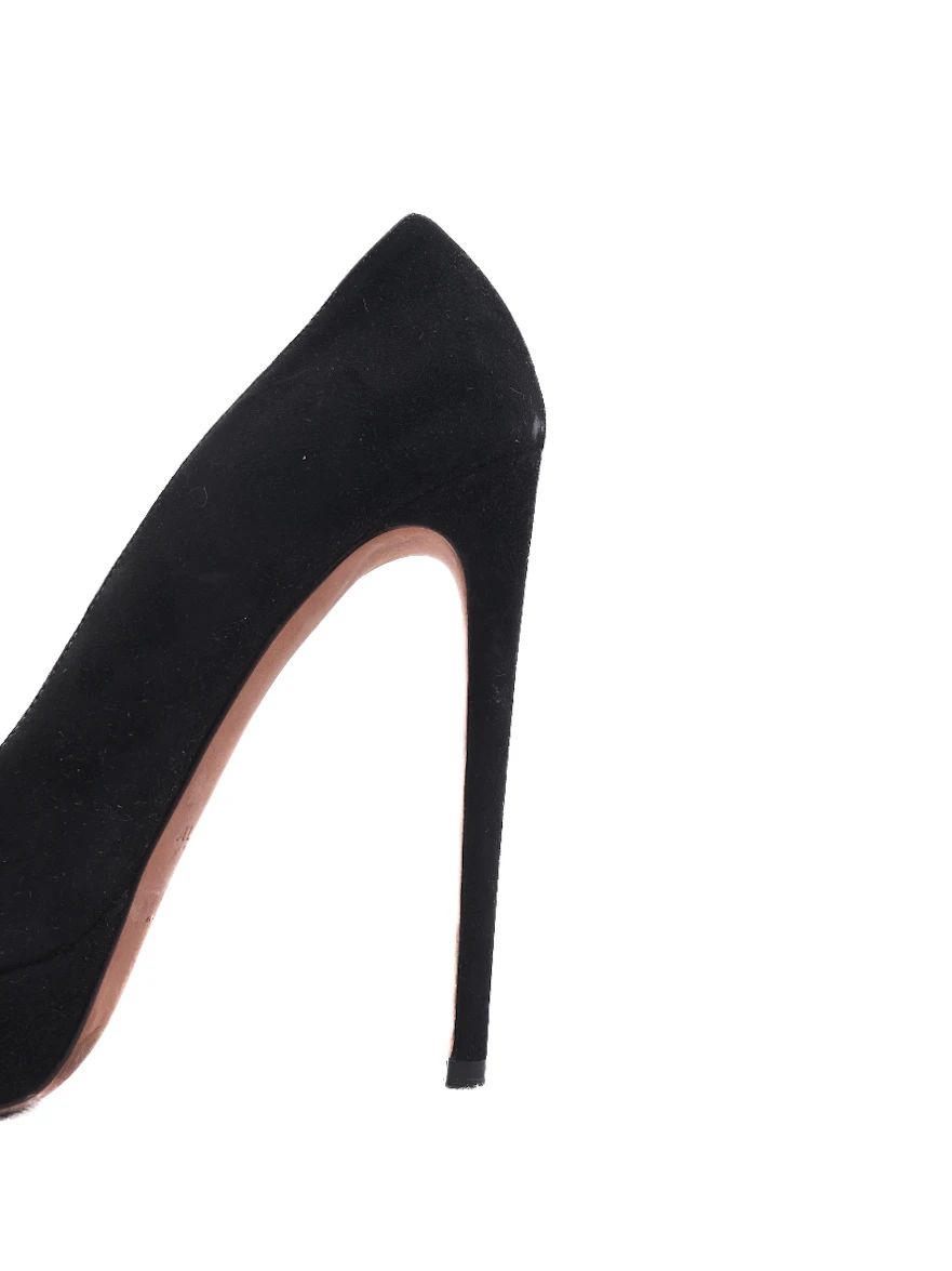 Excellent Alaia Black Leather High-Heeled Shoes Size 39