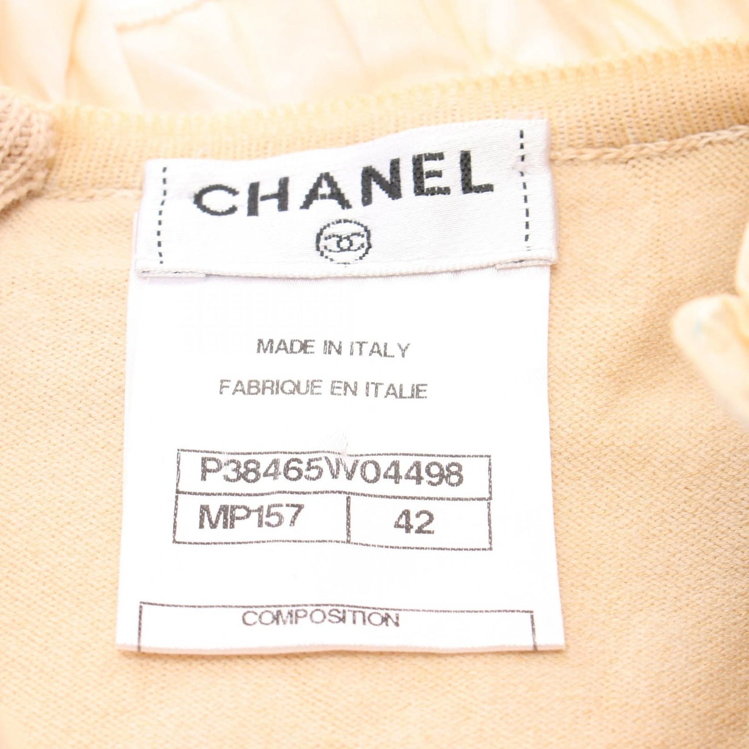 Chanel Beige Dress Cotton P 38465w 04498