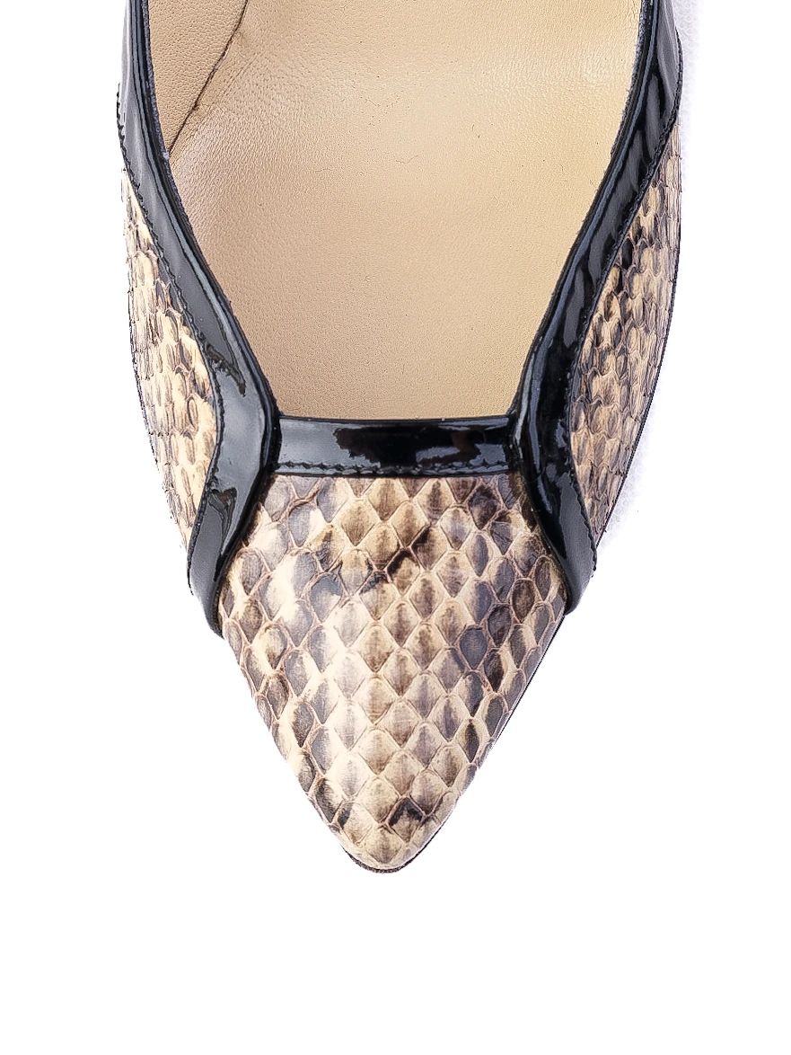 Excellent Jimmy Choo High-Heeled Shoes Leather Combined Stiletto