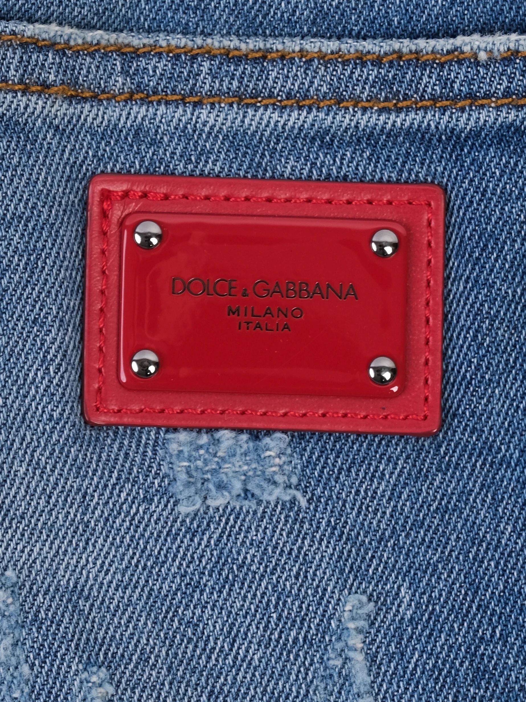 NEW Dolce Gabbana Blue Cotton Jeans Women&