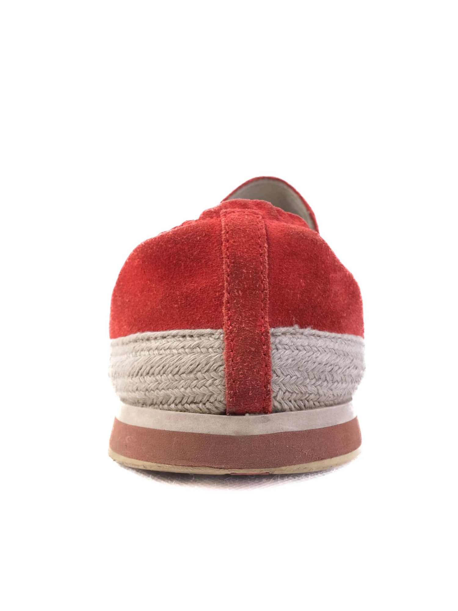 Excellent Prada Red Suede Slip-On Shoes Size 42 for Men