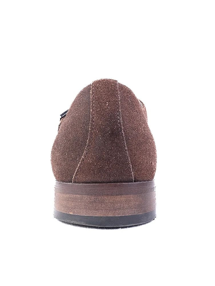 Excellent Hugo Boss Brown Suede Double Monk Strap Shoes Size 40