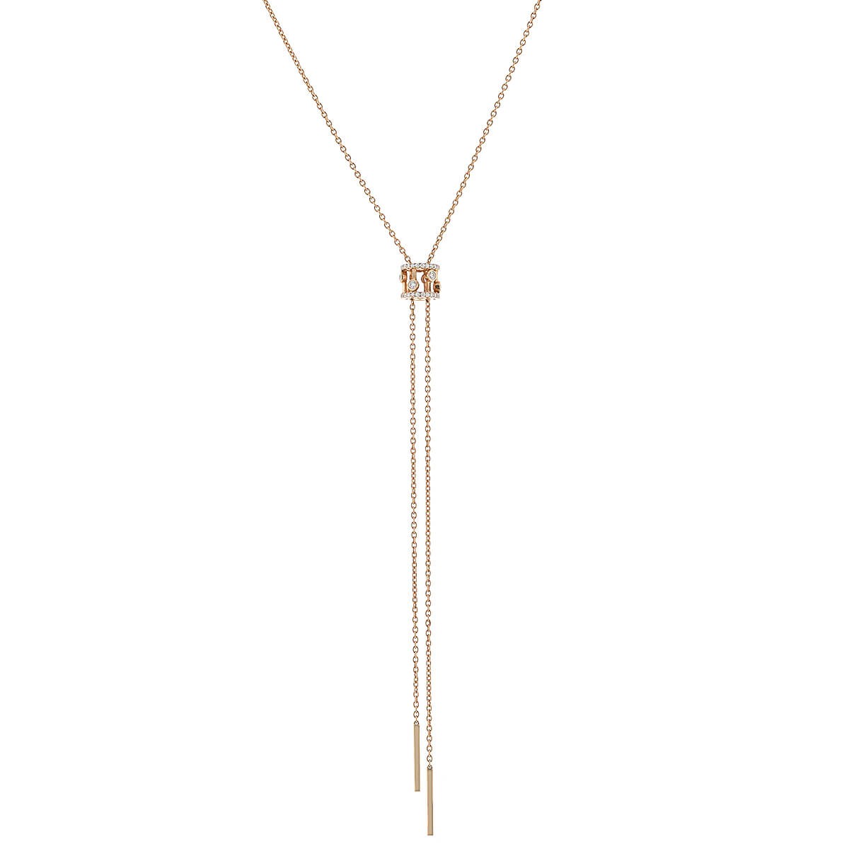 De Beers Dewdrop gold and diamonds necklace