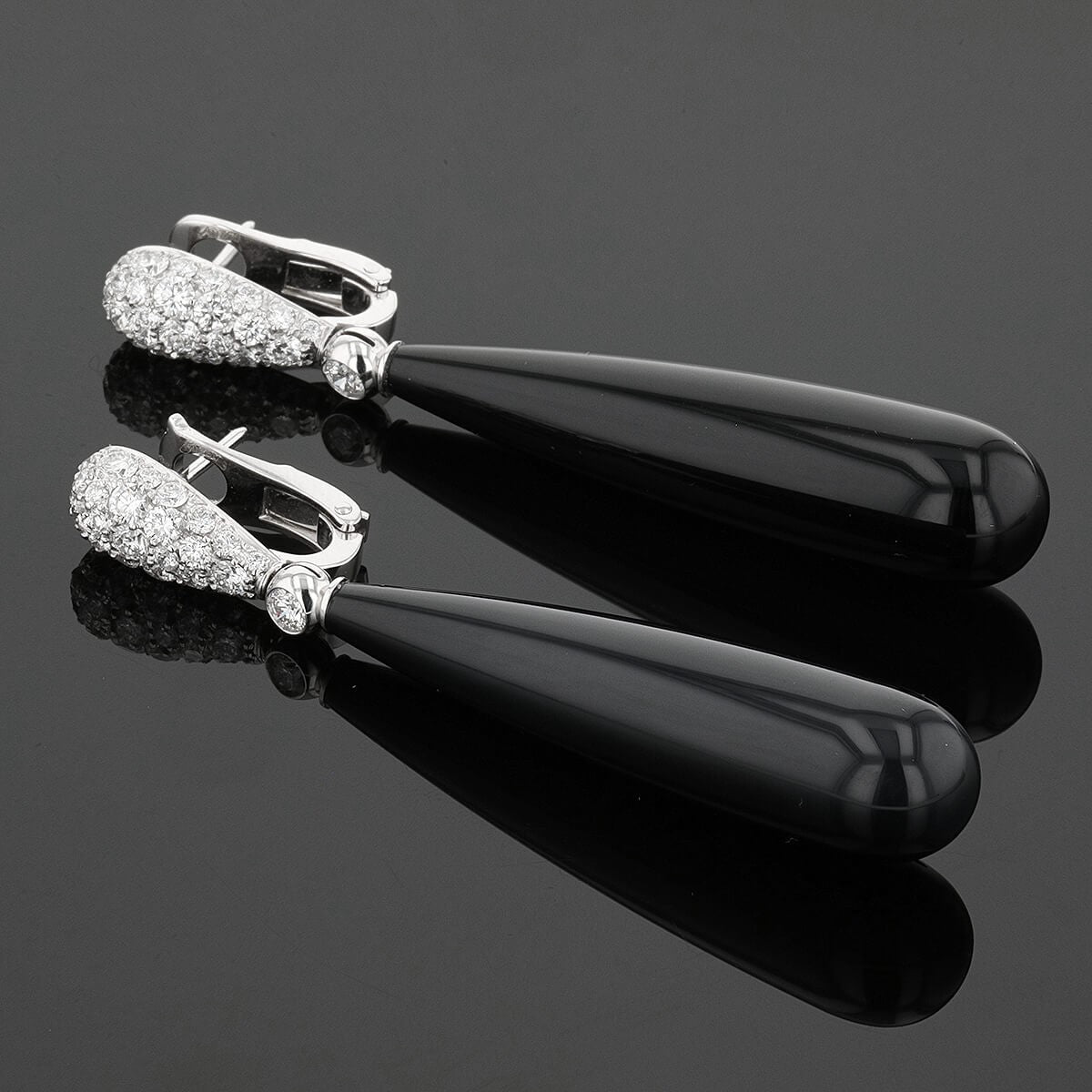De Grisogono Gocce diamonds, onyx and gold earrings