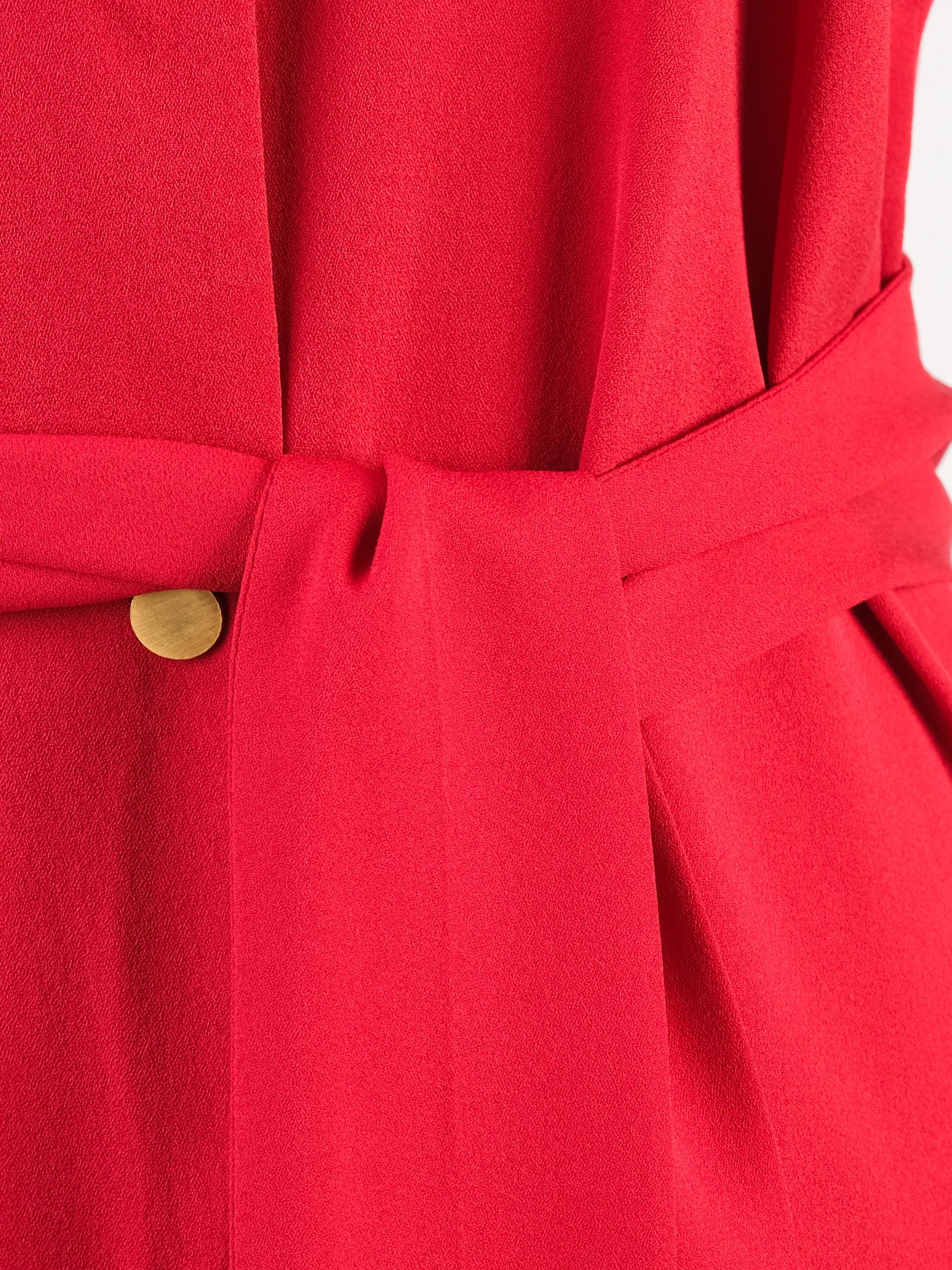 Excellent Diane von Furstenberg Red Silk Dress Size XS
