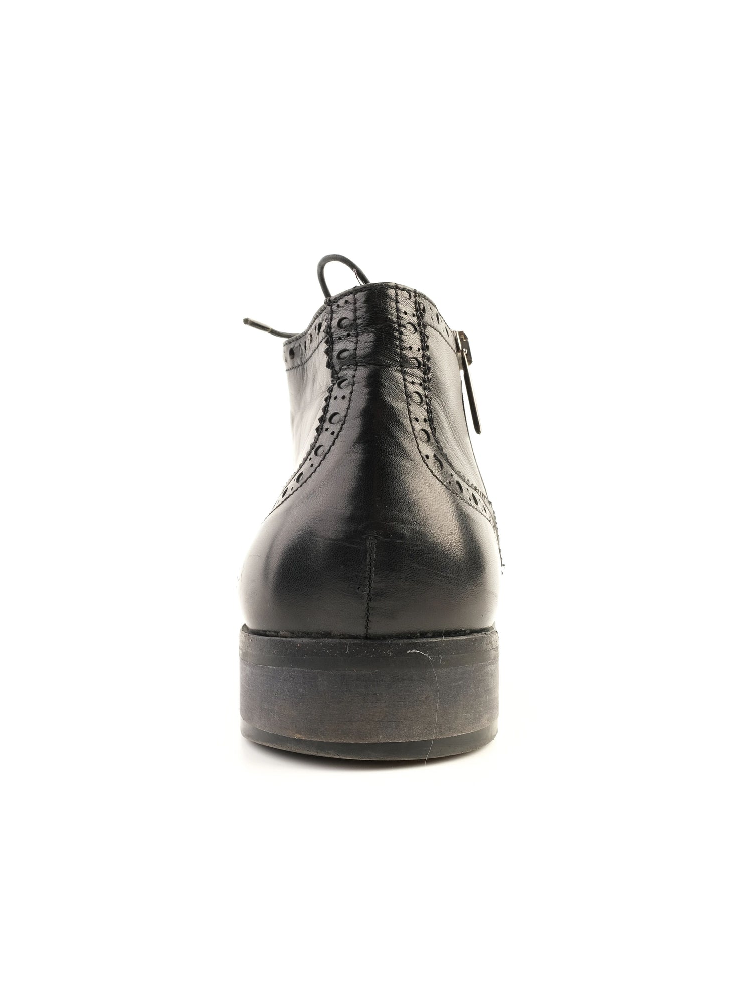 Excellent Baldinini Black Leather Brogue Boots Size 42.5 for Men