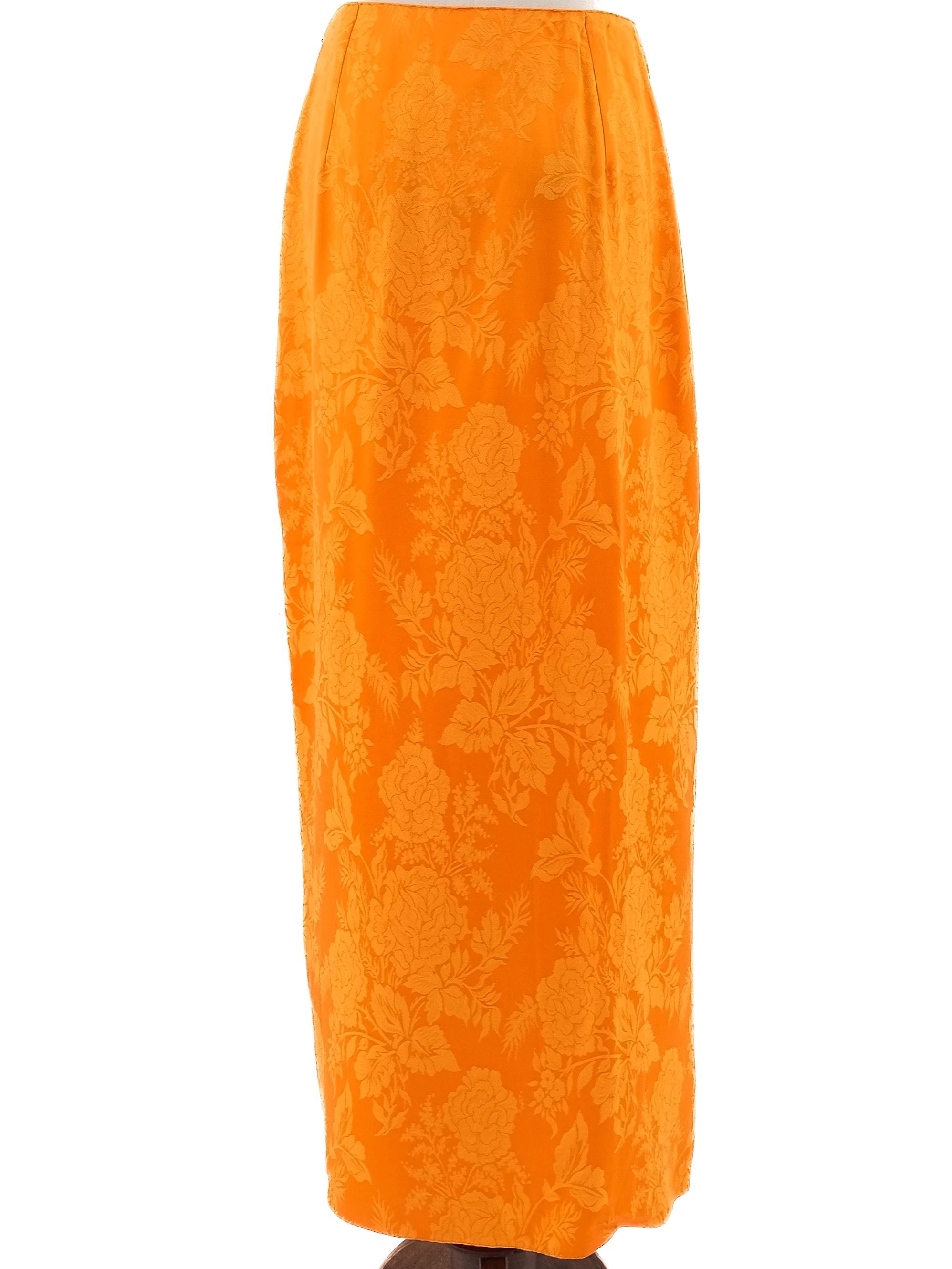 The Attico Orange Floral Wrap Skirt Size M Excellent Condition