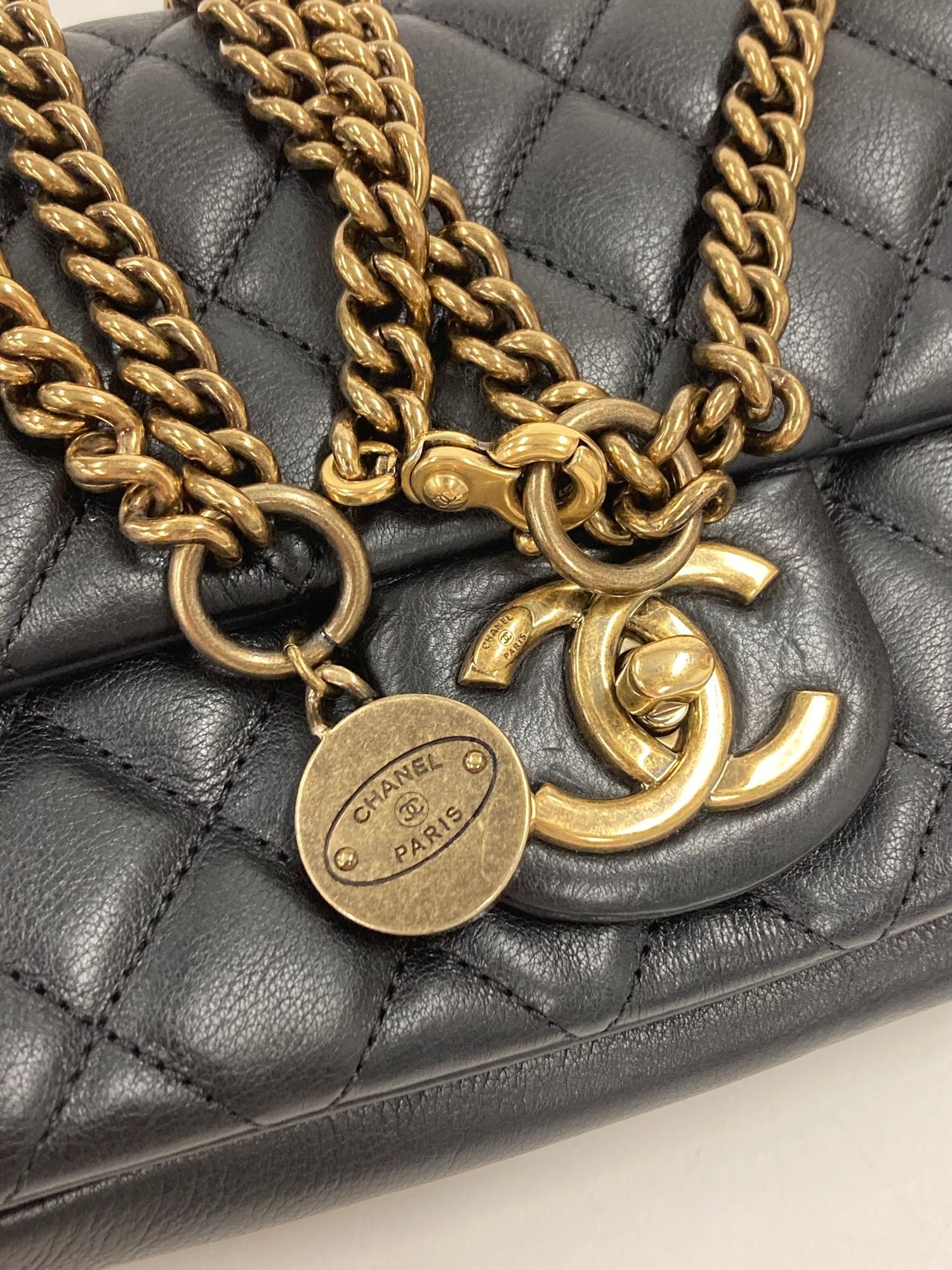 Chanel Medium Calfskin CC Crown Flap Bag