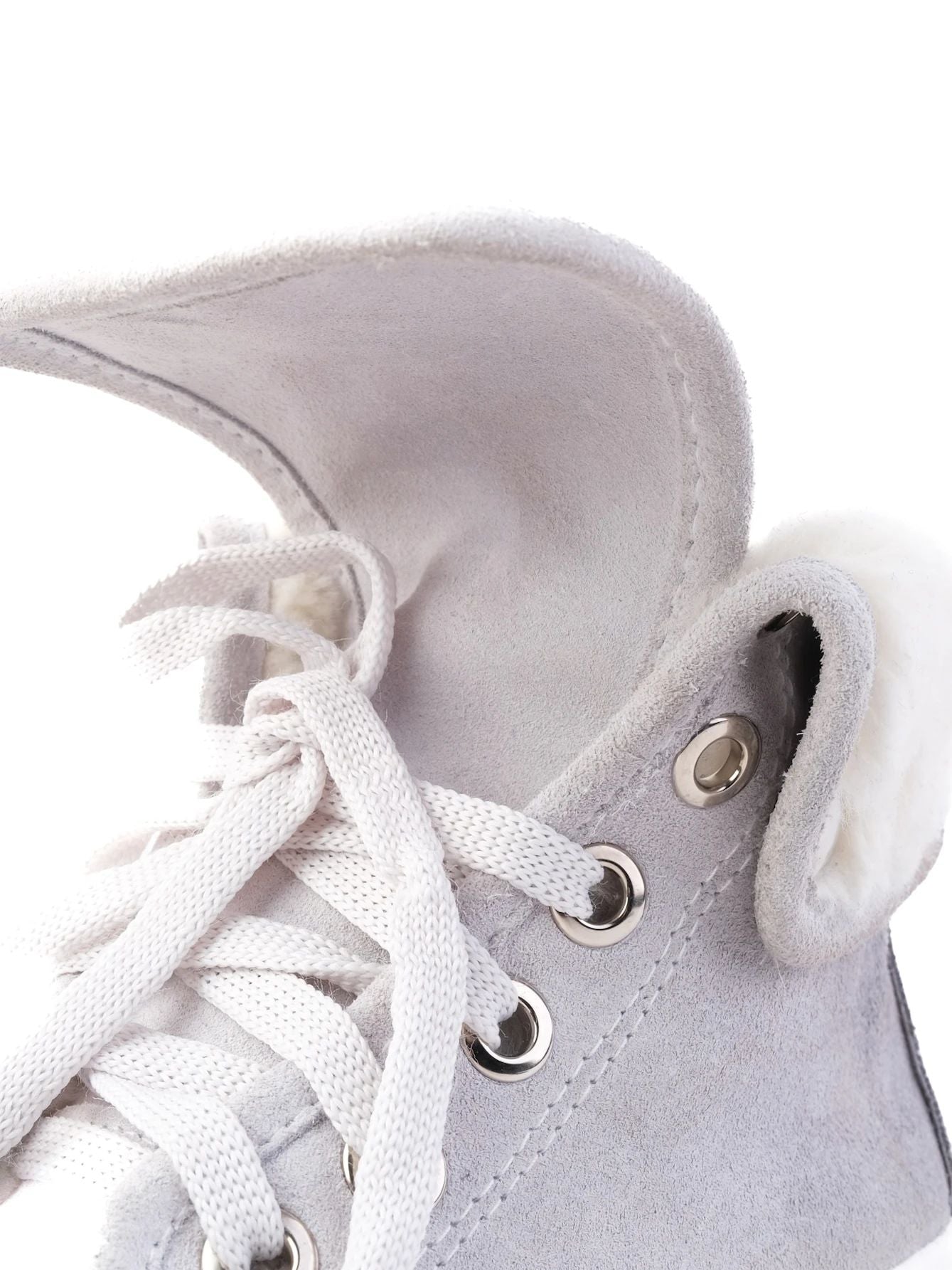 Excellent Judari Blue Leather Boots Size 37 with Fluffy Lining