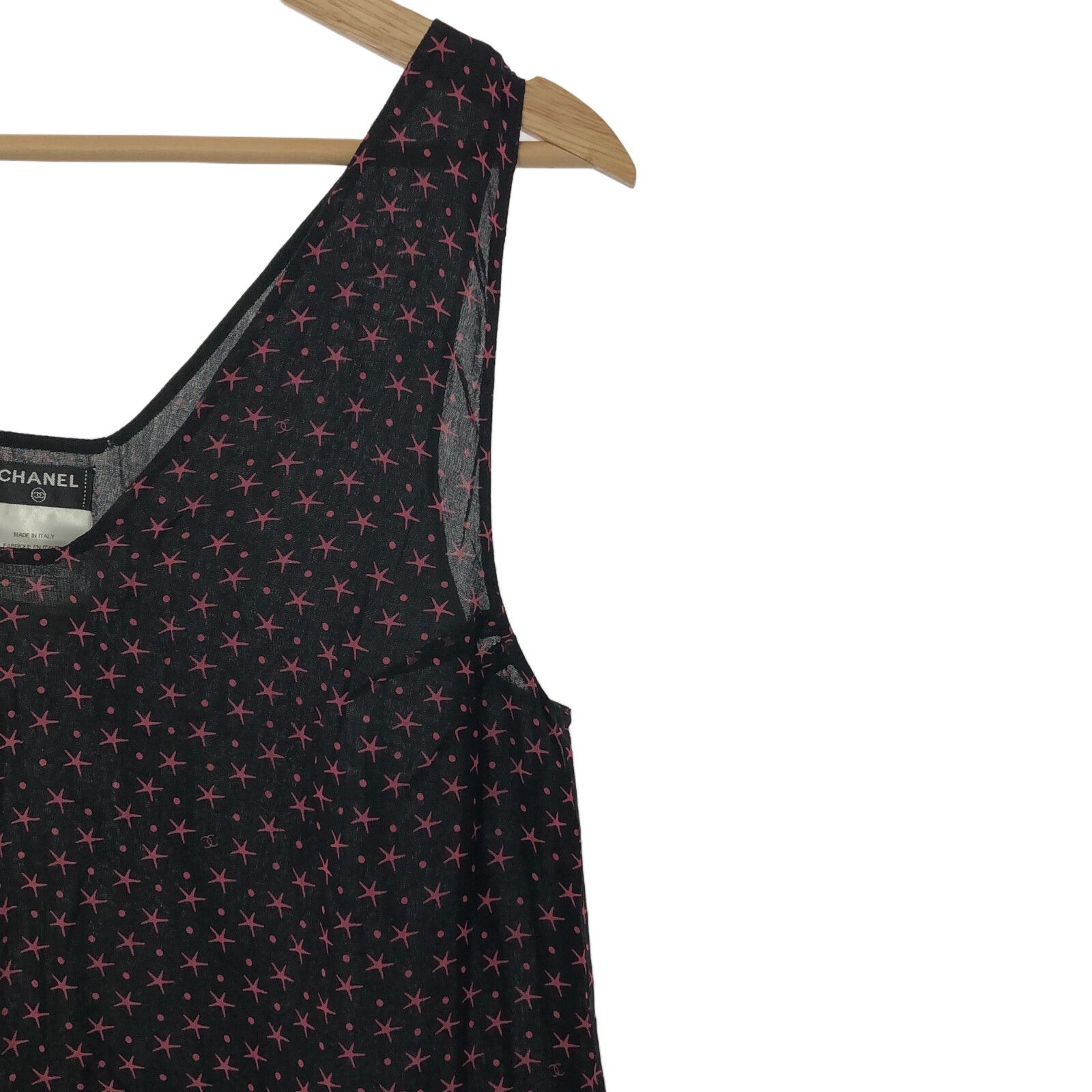 Chanel Mini Dress Black Silk 38