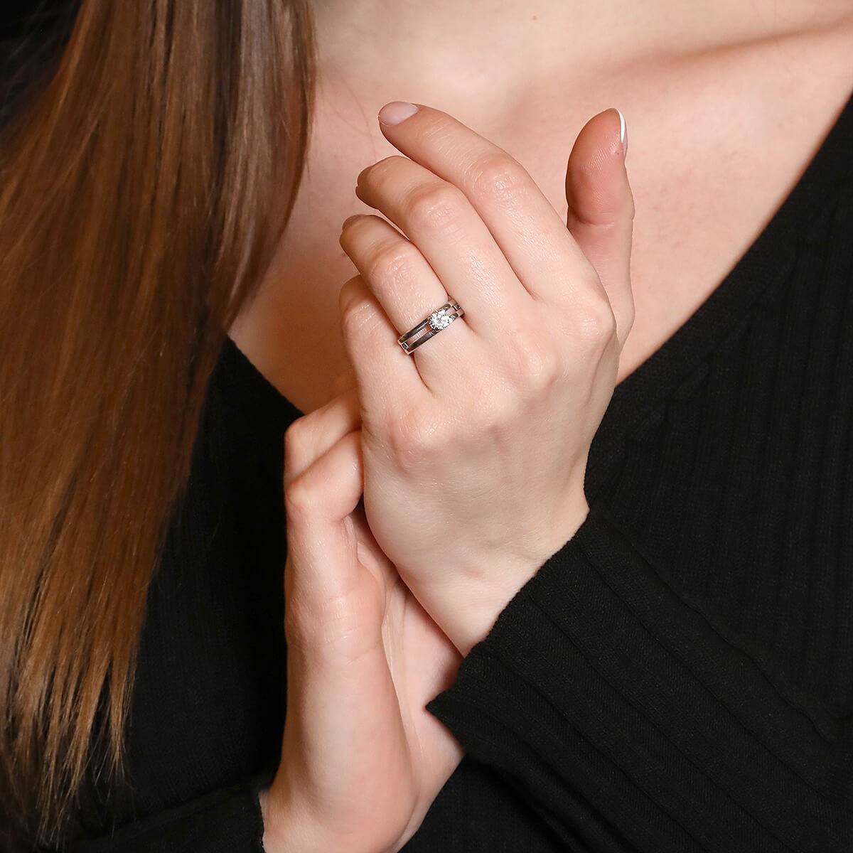 Diamond and gold ring