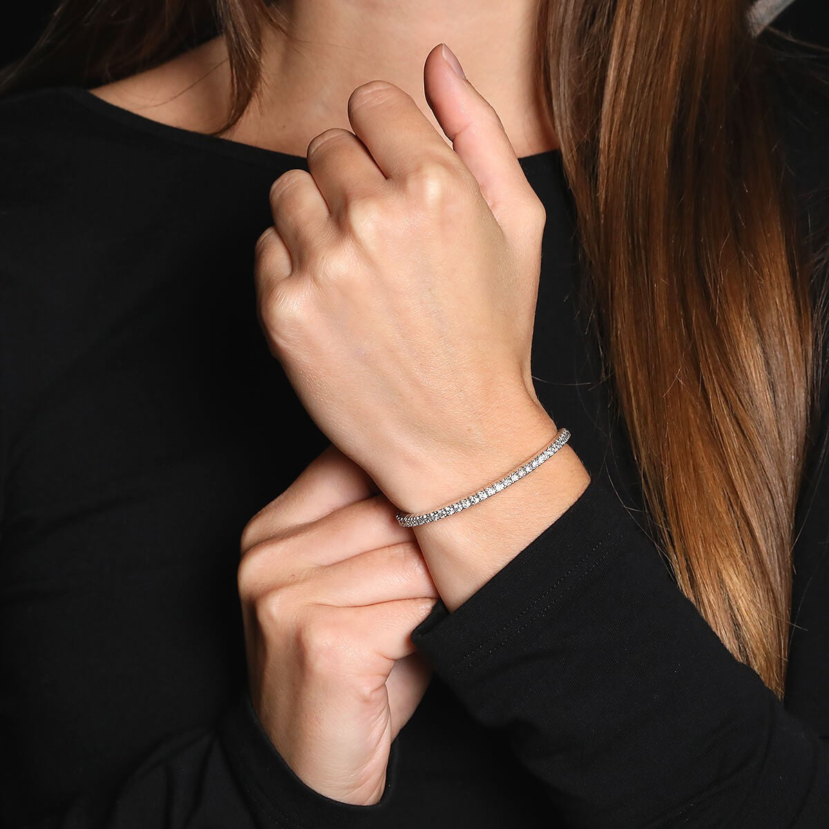Diamonds and gold bracelet