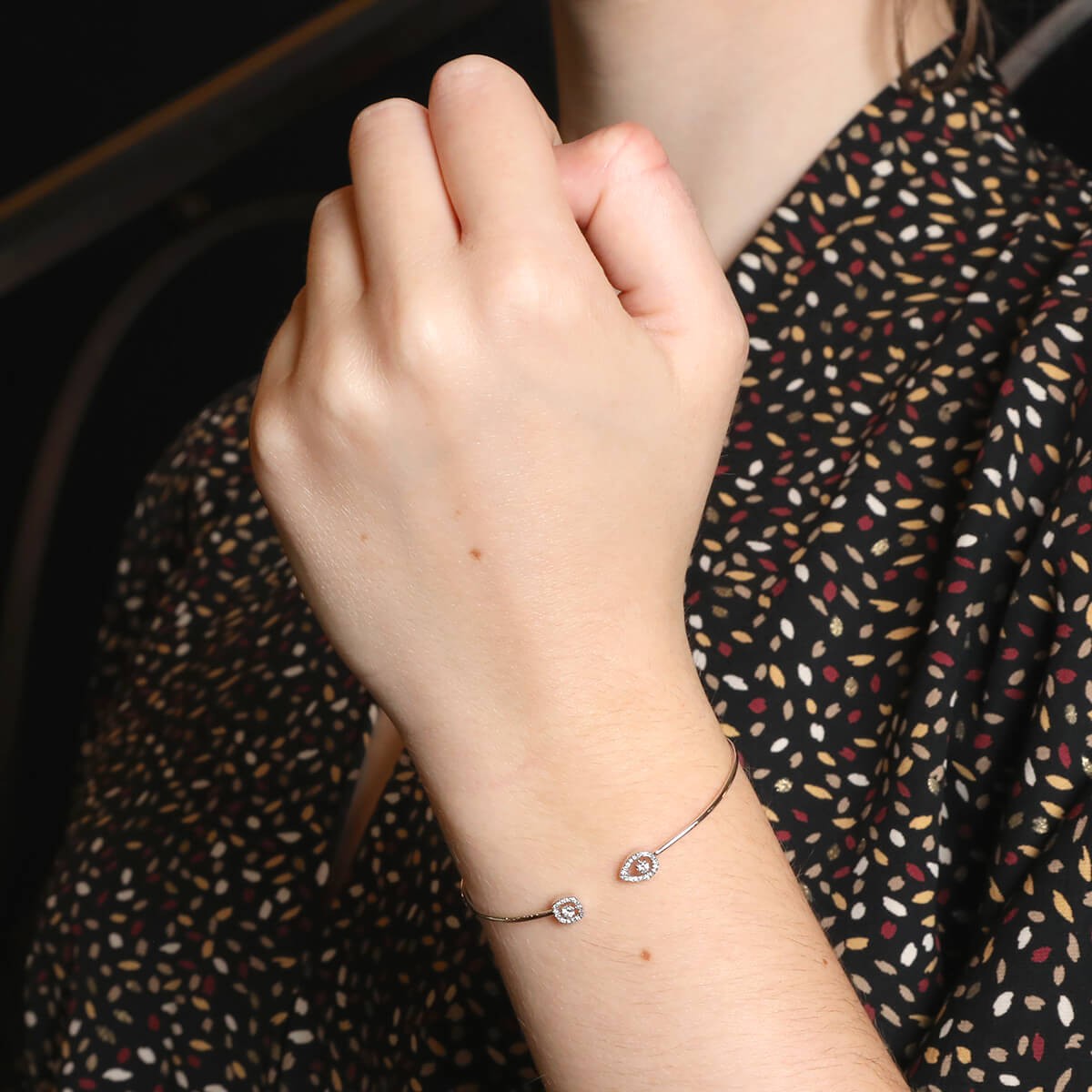 Diamonds and gold bracelet
