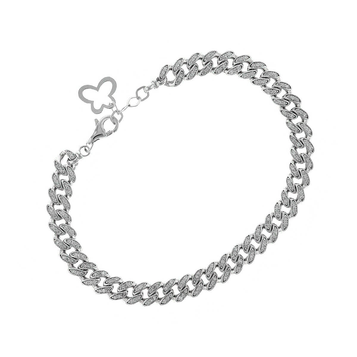 Diamonds and gold bracelet