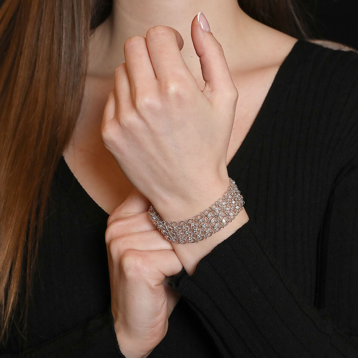 Diamonds and gold bracelet