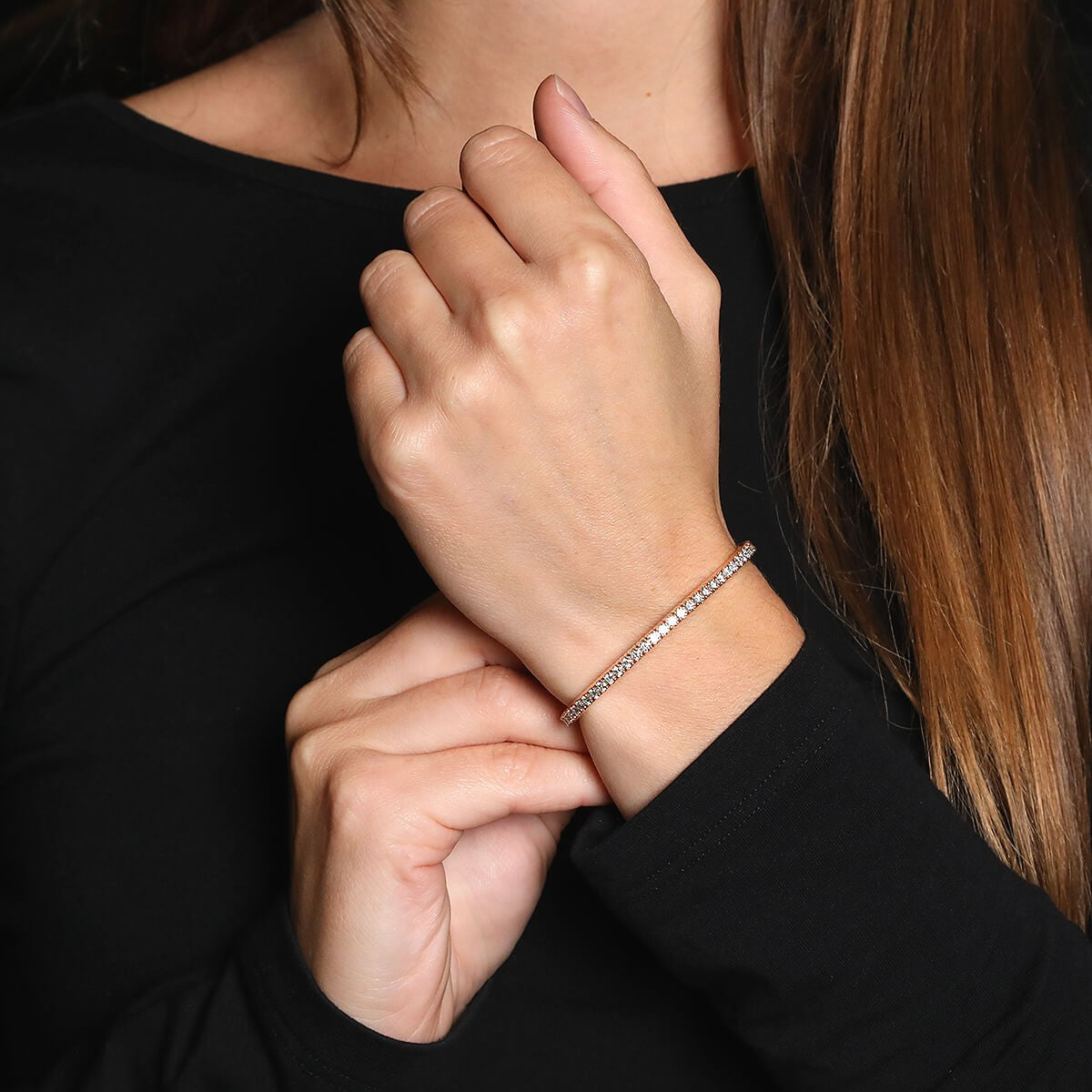 Diamonds and gold bracelet