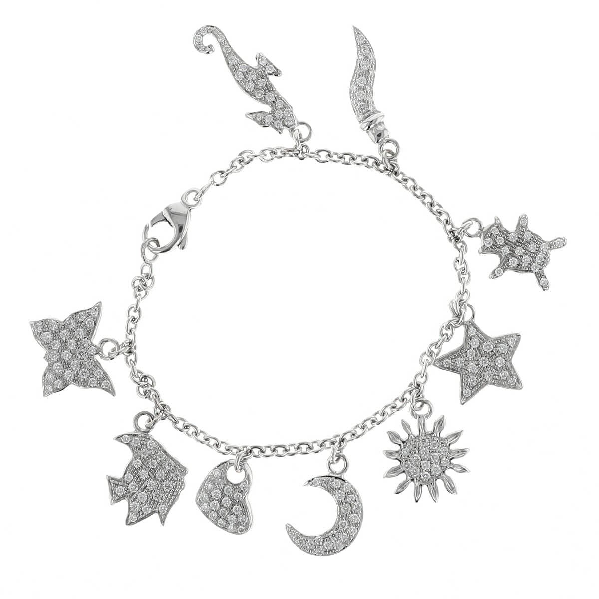 Diamonds and gold bracelet
