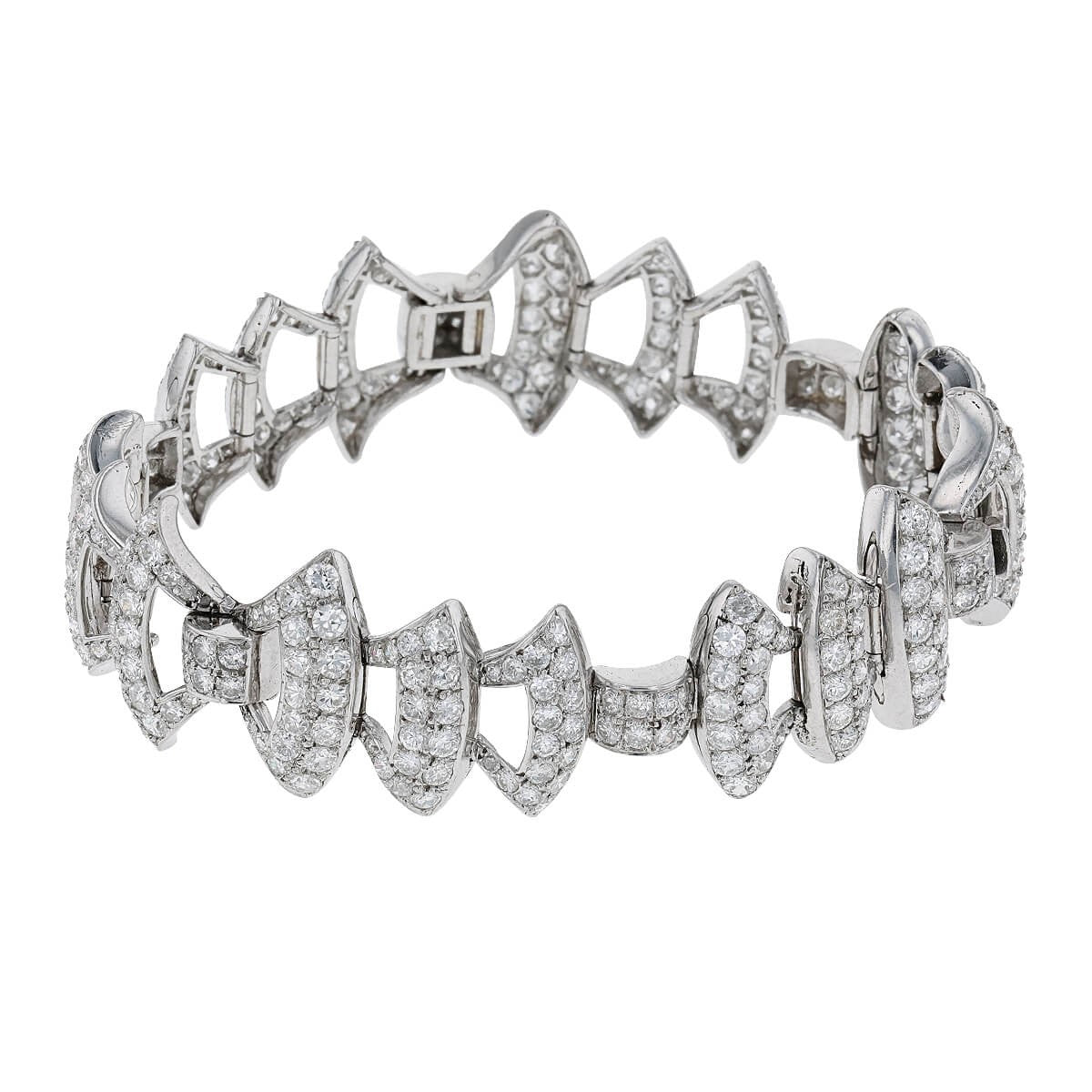 Diamonds and gold bracelet