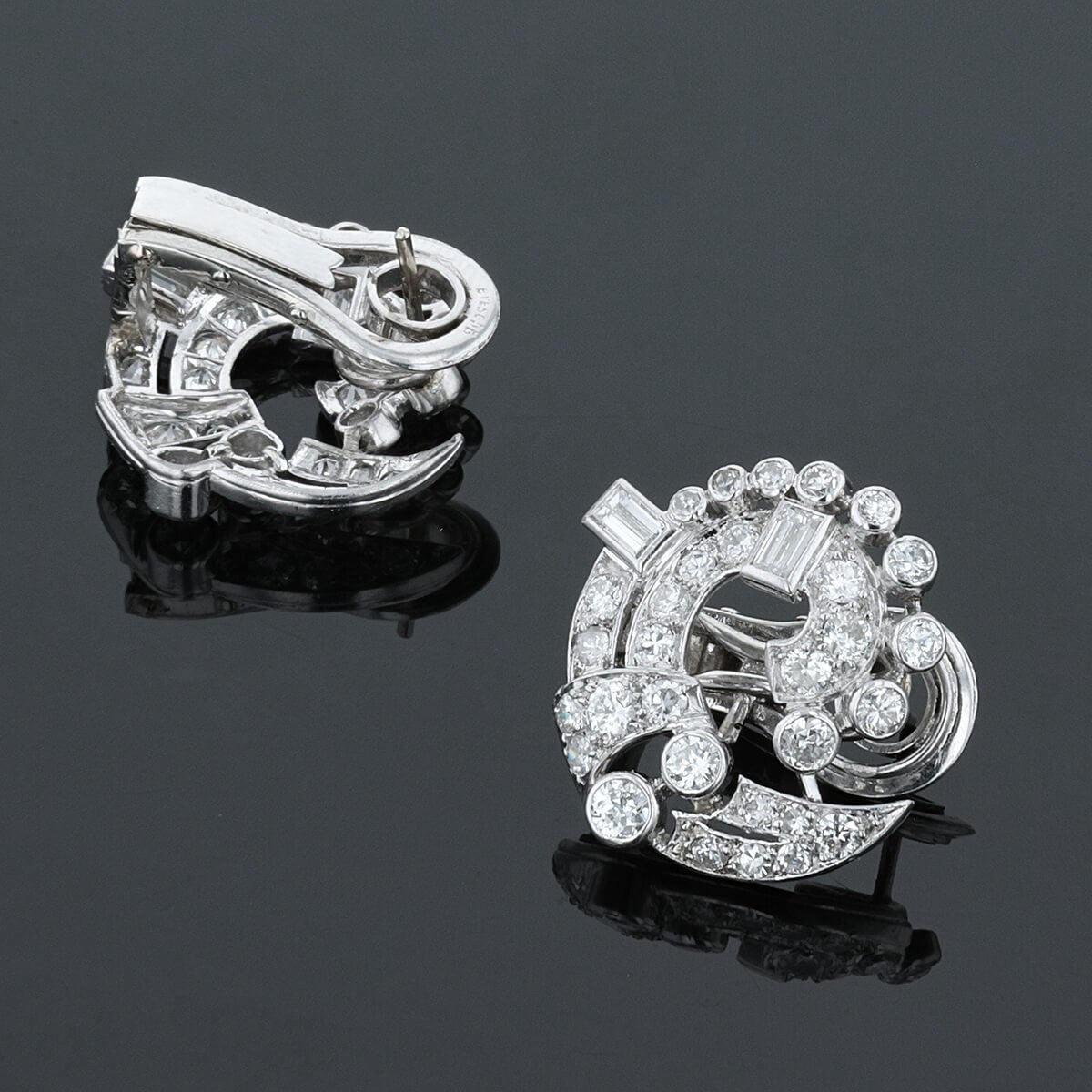 Diamonds and gold earrings