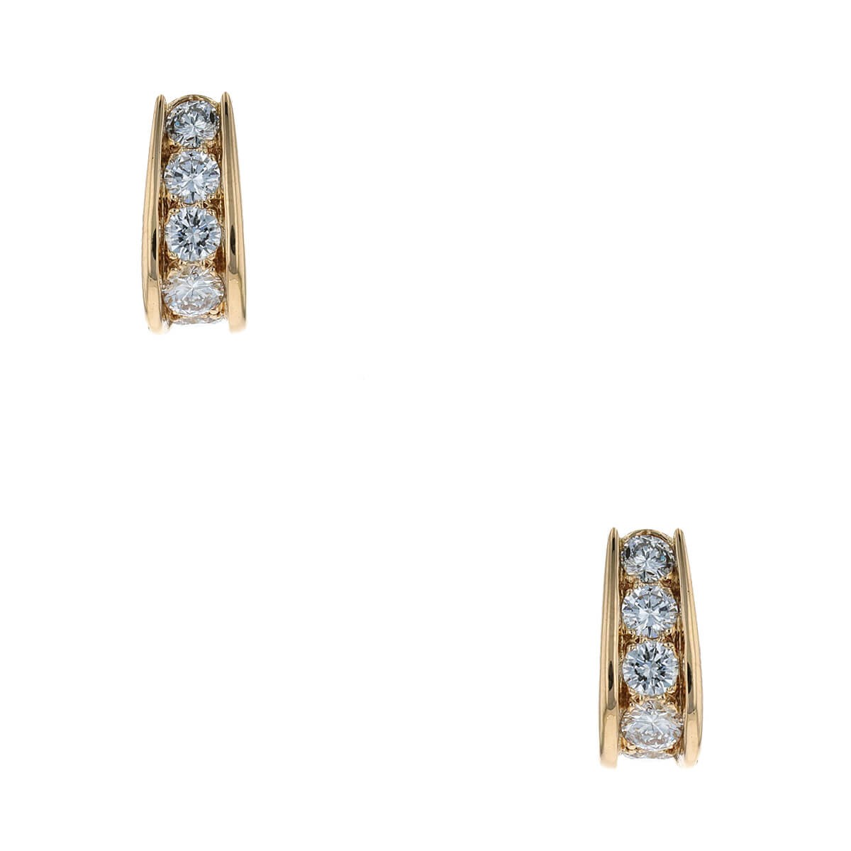 Diamonds and gold earrings