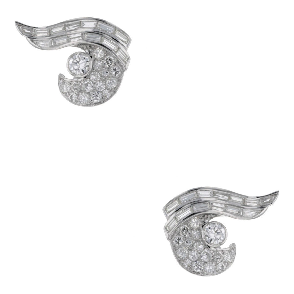 Diamonds and gold earrings
