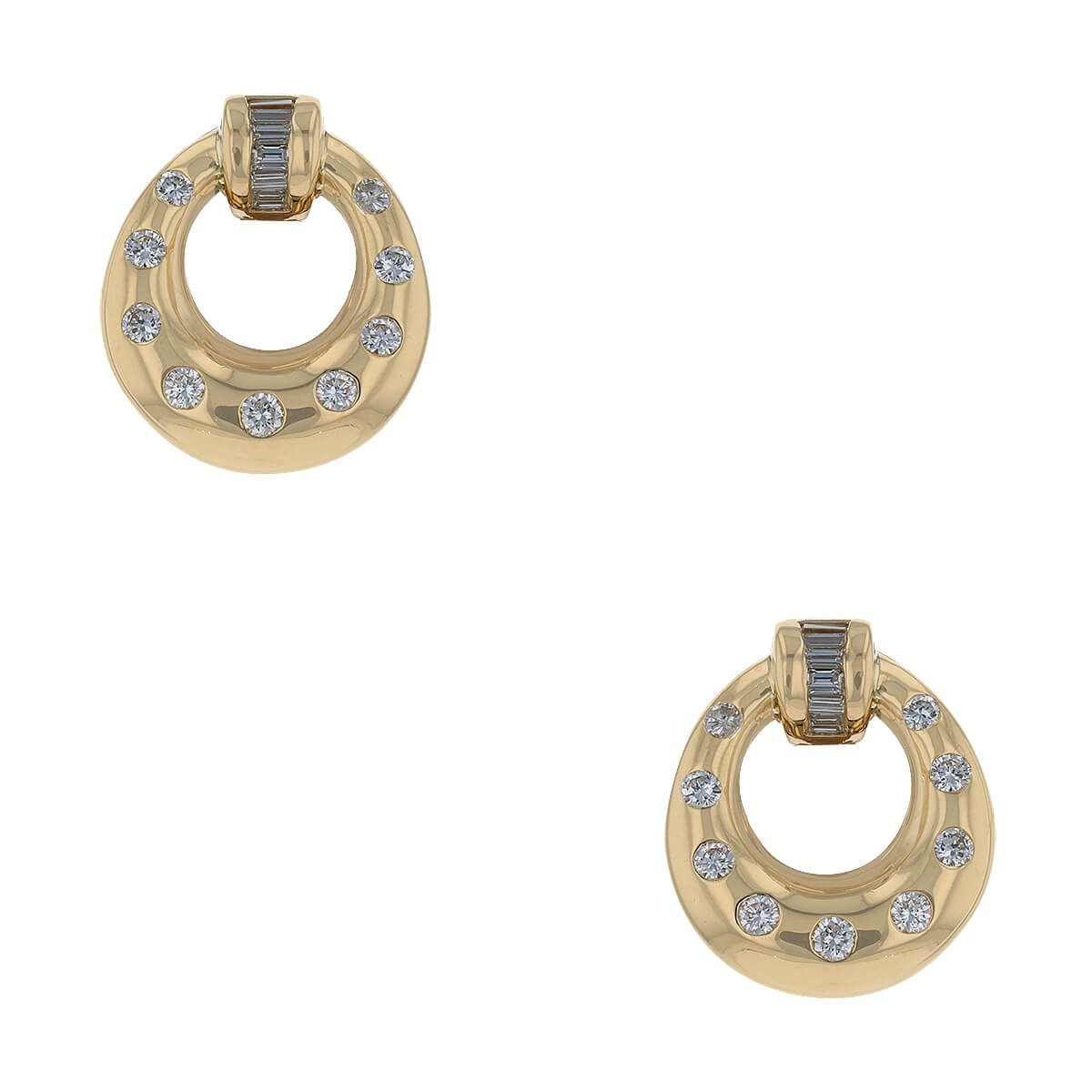 Diamonds and gold earrings