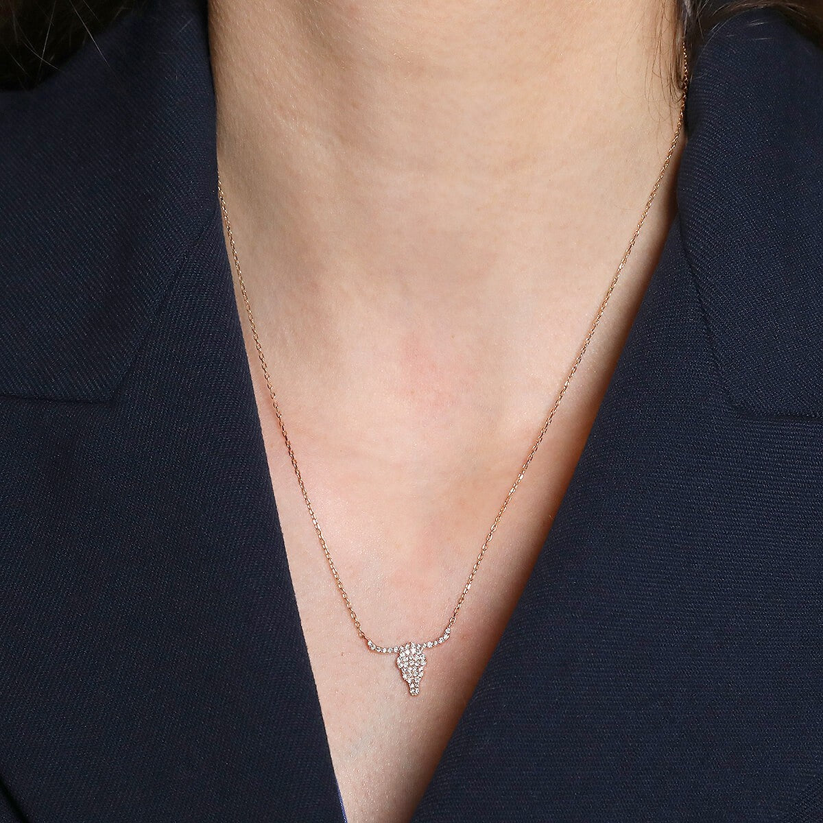 Diamonds and gold necklace