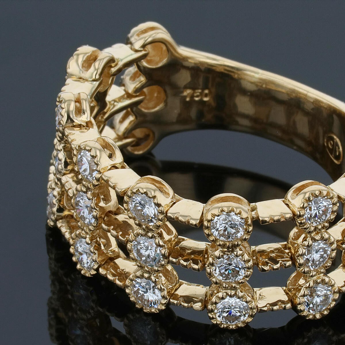 Diamonds and gold ring
