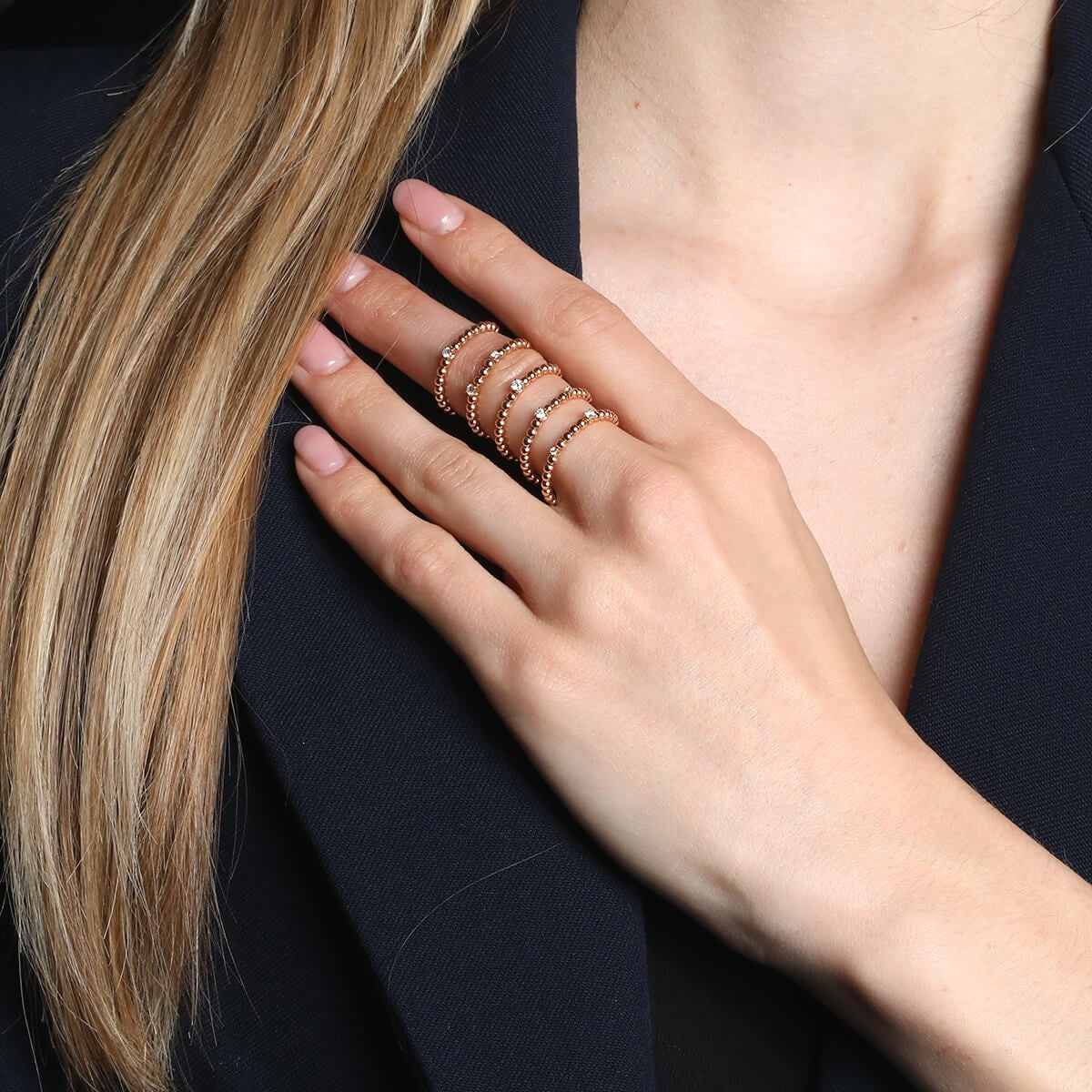 Diamonds and gold ring