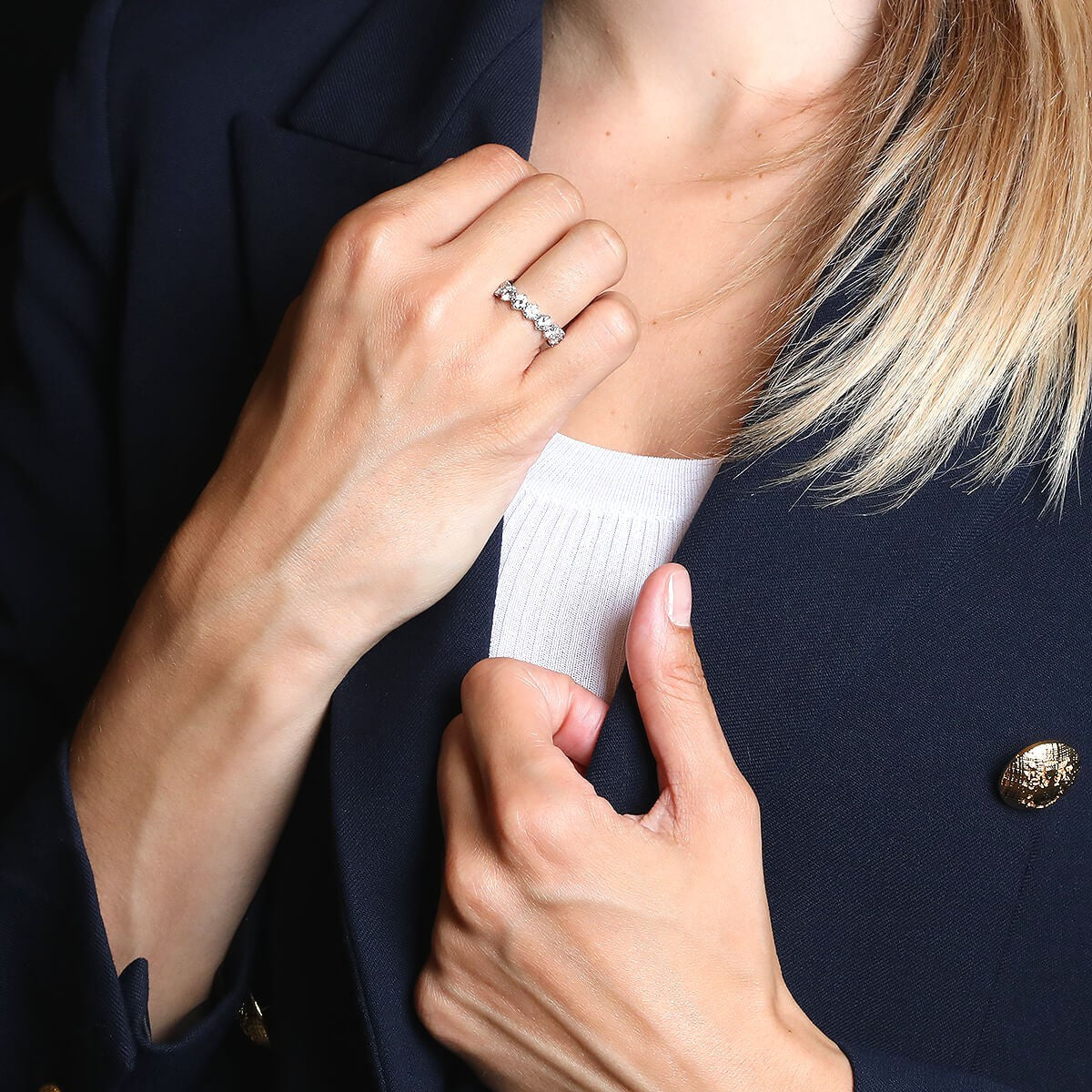 Diamonds and gold ring