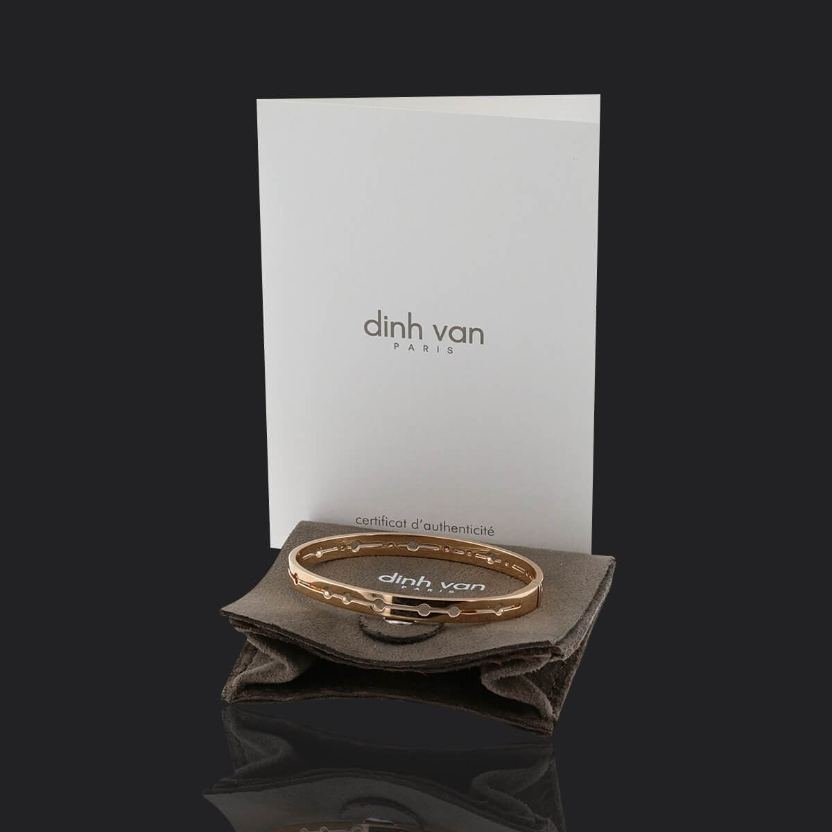 Dinh Van Pulse diamonds and gold bracelet