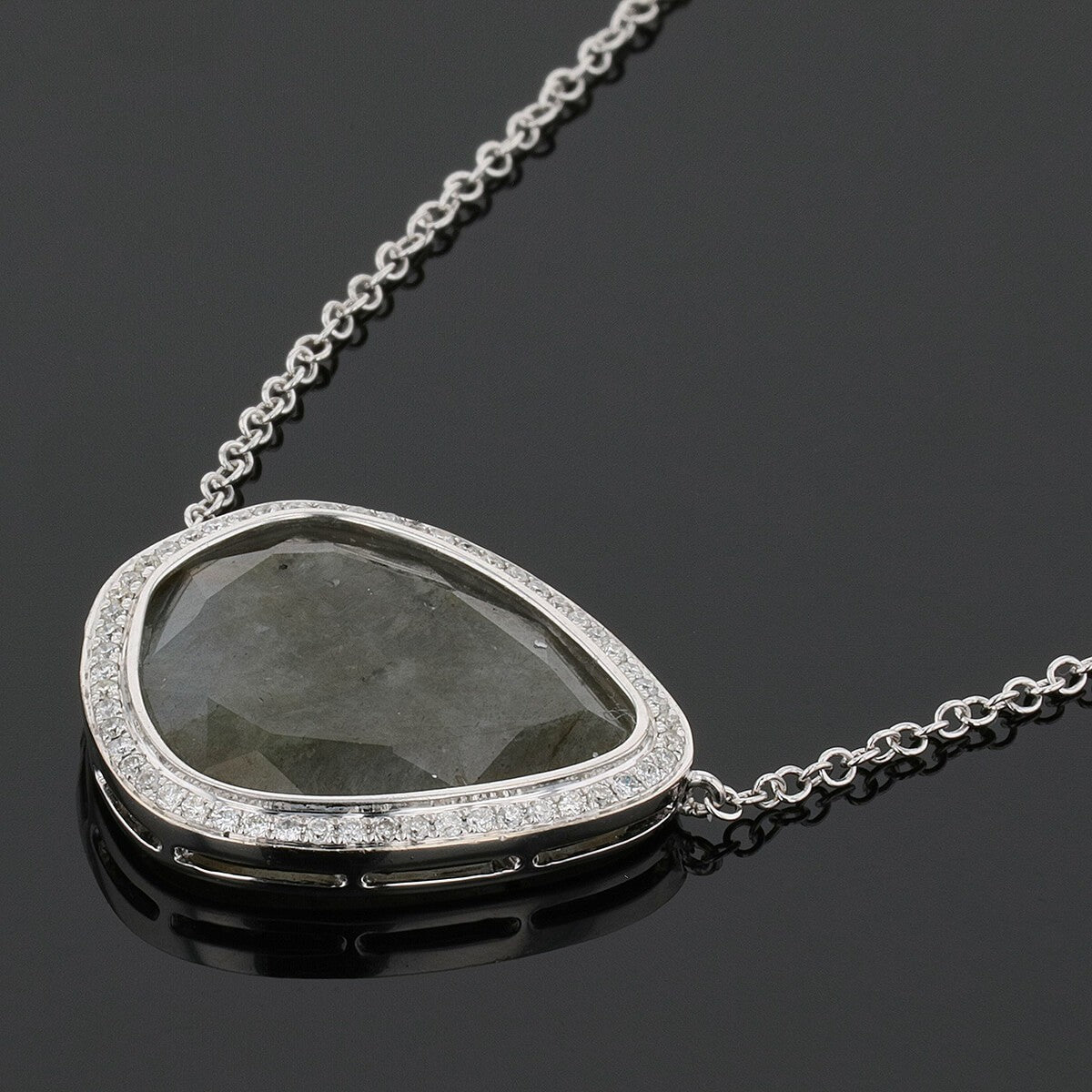 Djula Magic Stone agate and gold necklace