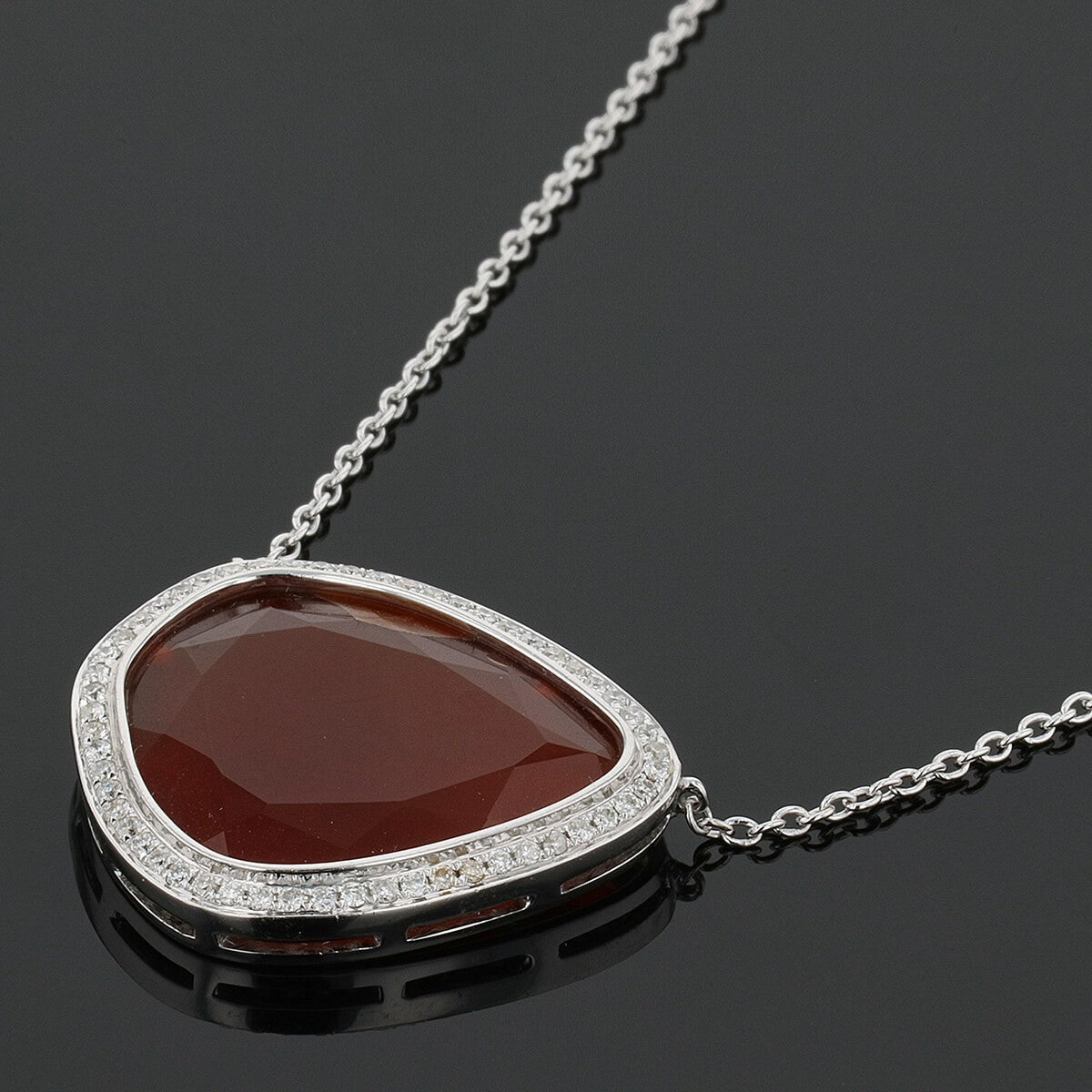 Djula Magic Stone carnelian and gold necklace