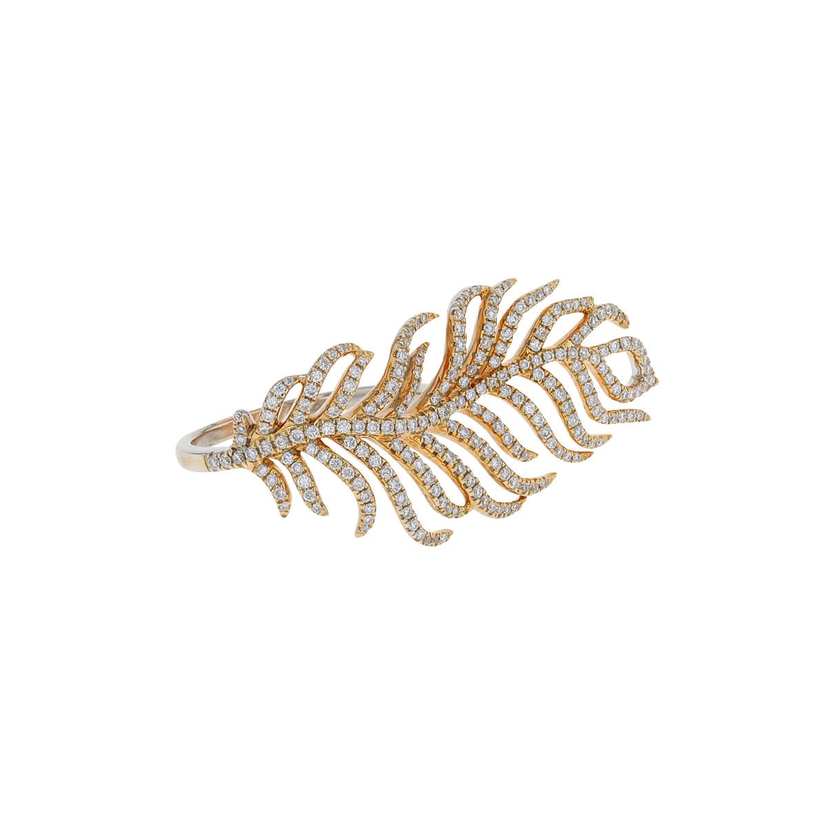 Djula Plume diamonds and gold ring