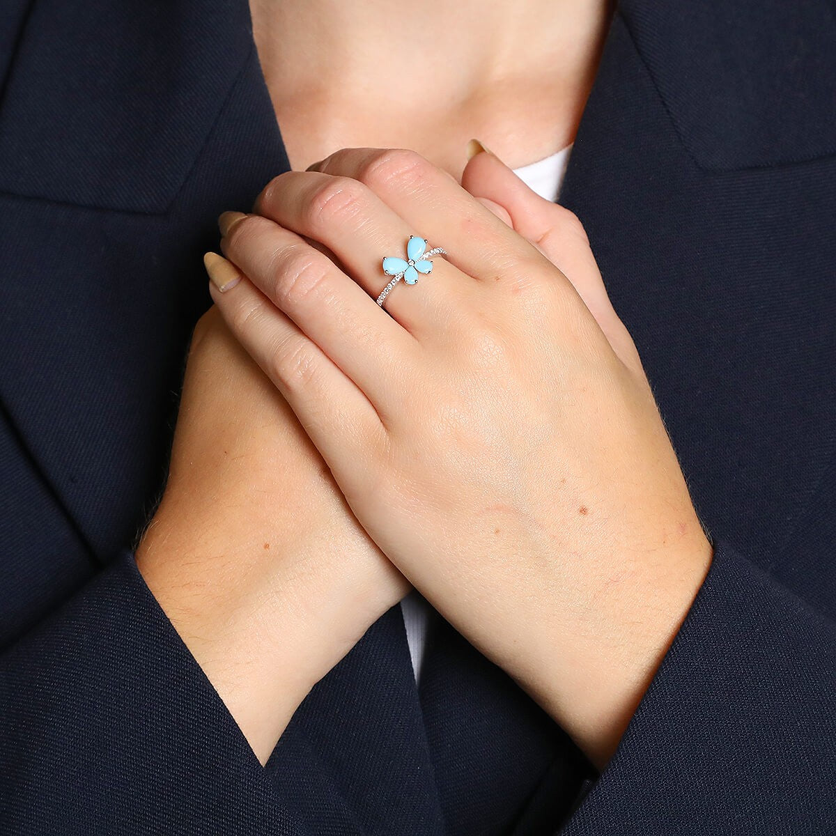 Djula Precious turquoise, diamonds and gold ring