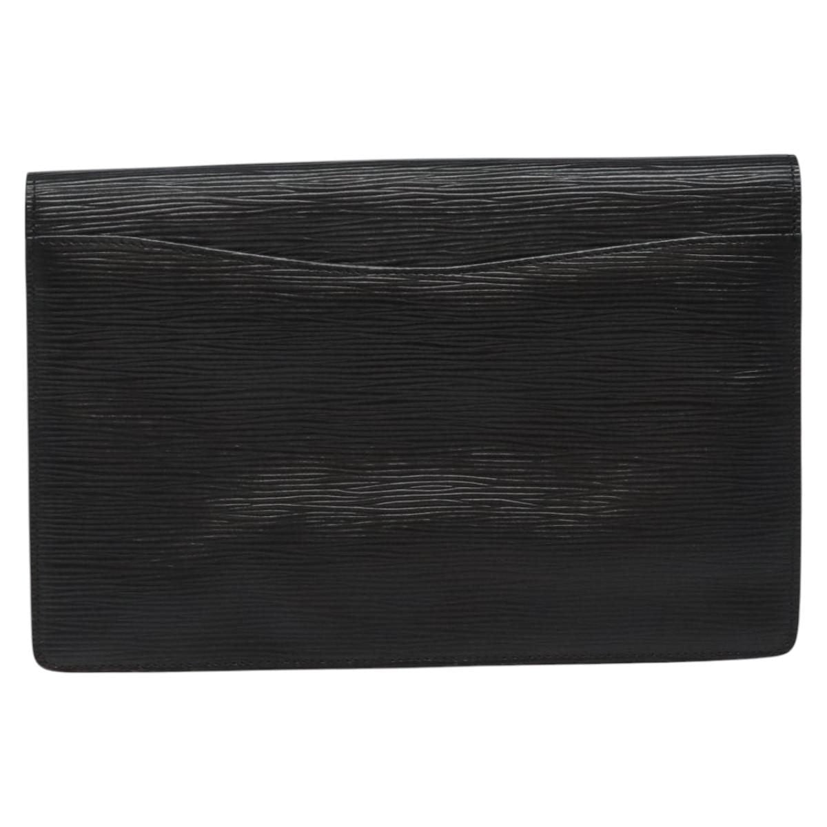 Louis Vuitton Epi Montaigne 27 Clutch Bag Black M 52652 Lv Auth