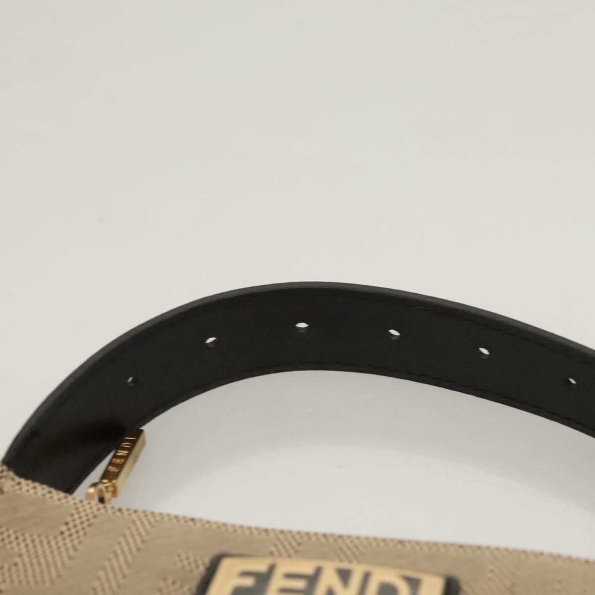 Fendi Zucca Canvas Accessory Pouch Beige Gold Auth