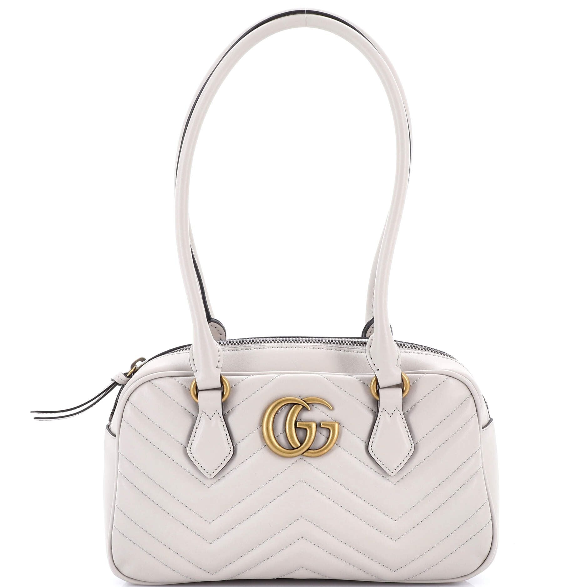 Gucci GG Marmont Top Handle Shoulder Bag Matelasse Leather Small