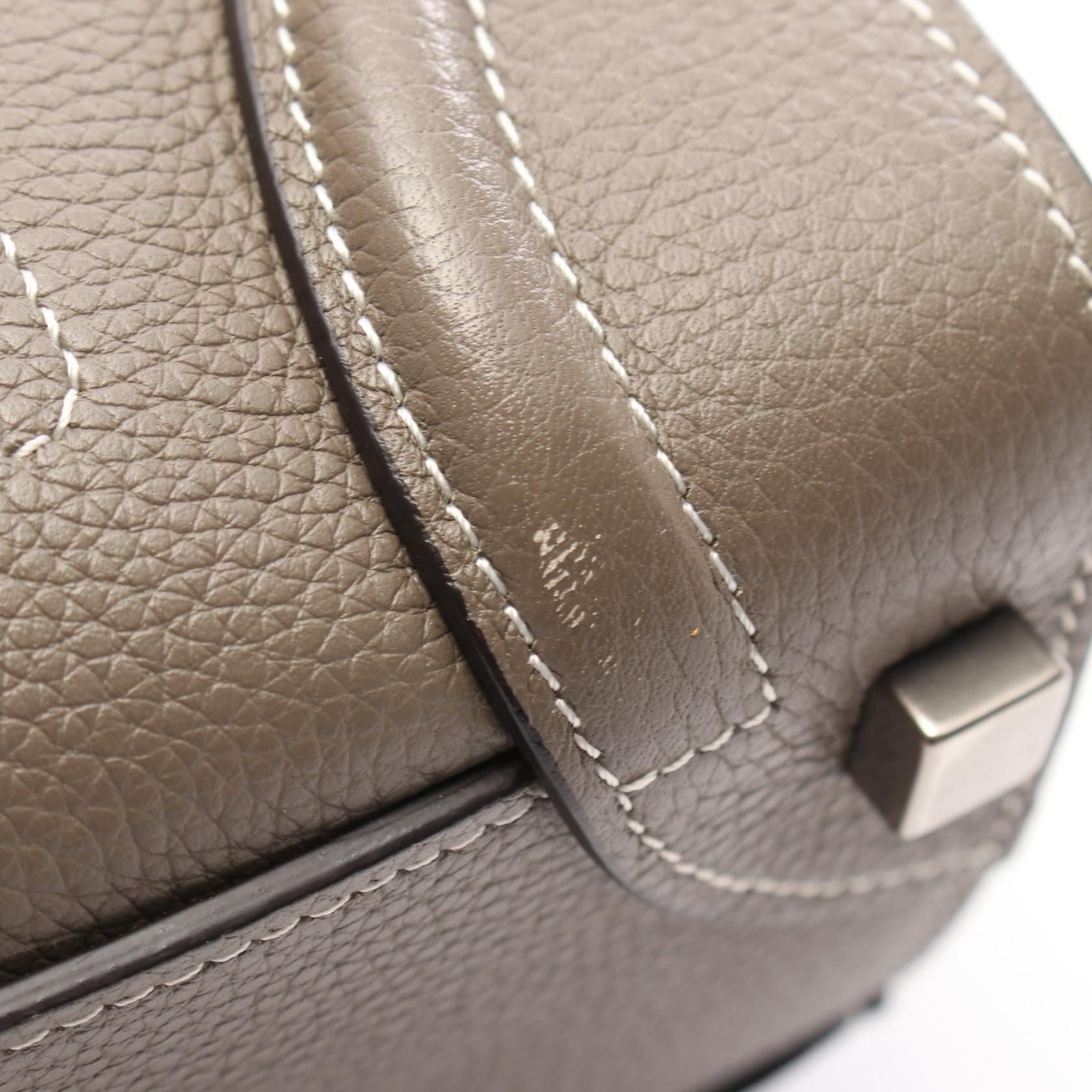 Celine Luggage Micro Shopper Tote Bag Brown Leather 167793